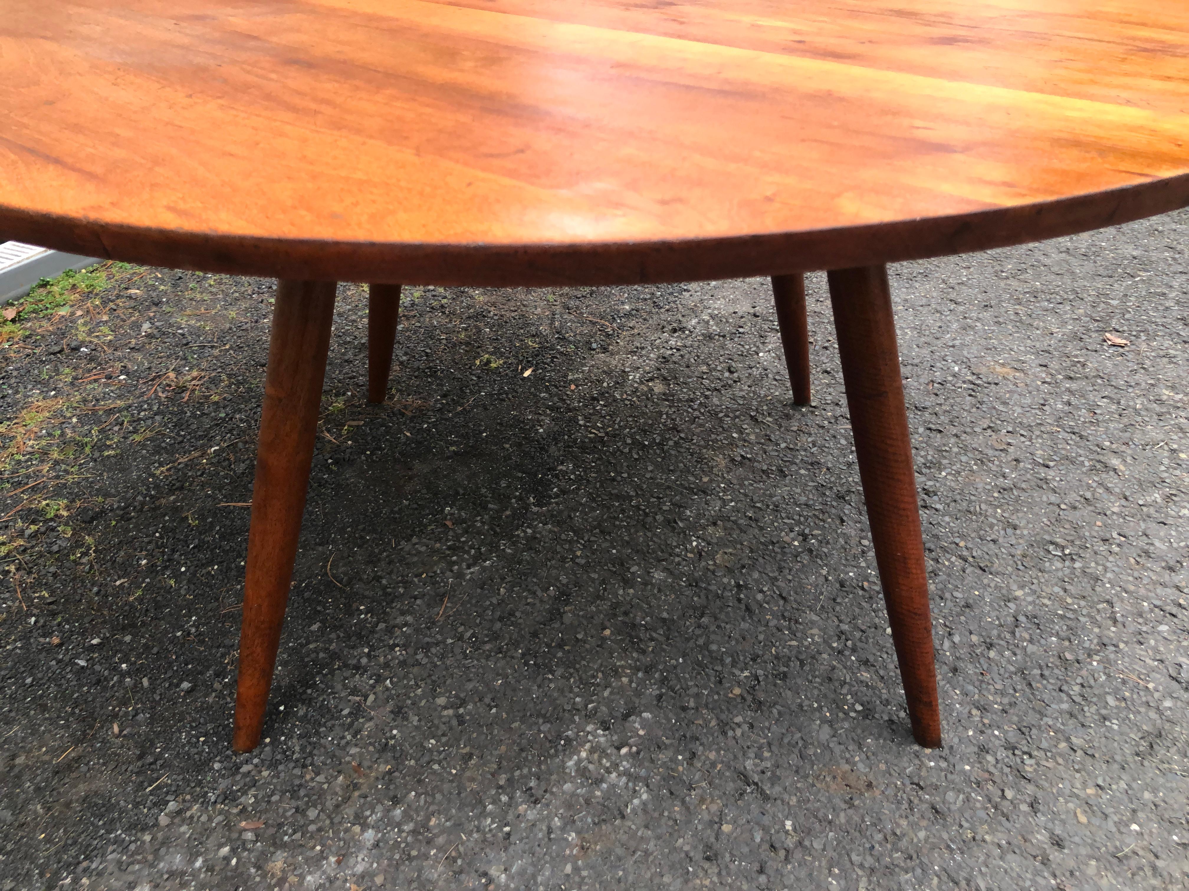Fabulous George Nakashima Black Walnut Round Dining Table Mid-Century Modern For Sale 12