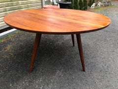 Fabulous George Nakashima Black Walnut Round Dining Table Mid-Century Modern