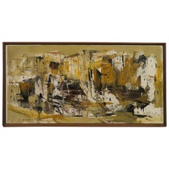 Fabulous Gino Hollander Abstract Painting Mid-Century Modern