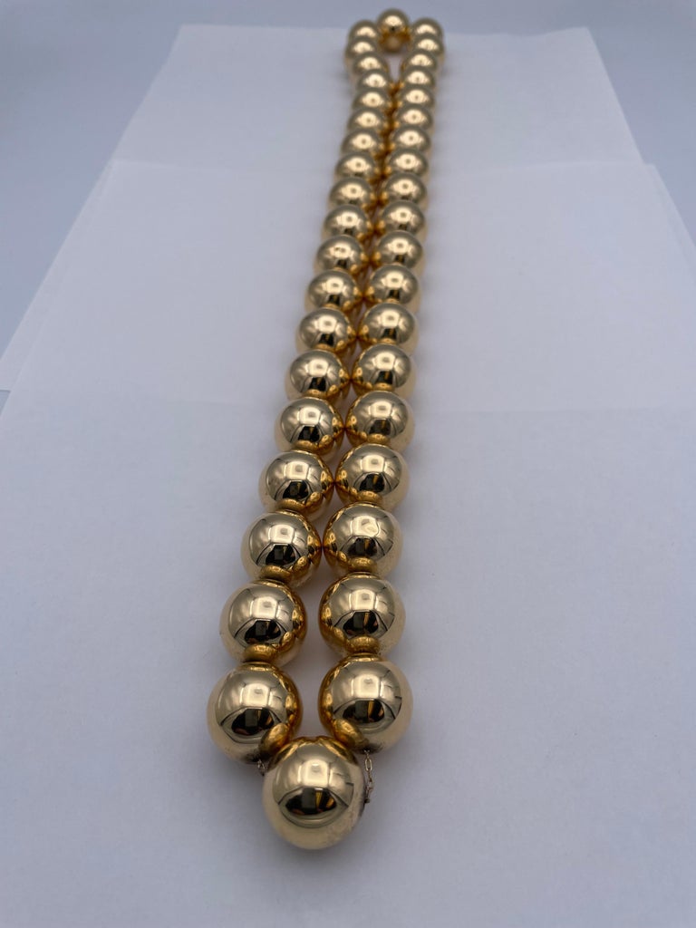 Fabulous Gold Ball Necklace For Sale at 1stDibs