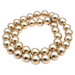 Vintage Fabulous Gold Ball Necklace