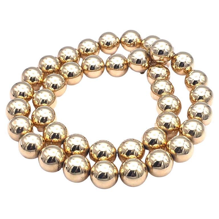 Fabulous Gold Ball Necklace For Sale at 1stDibs
