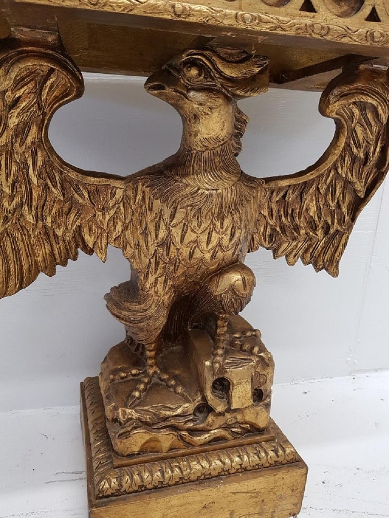 Fabulous Gold Gilded Eagle M/T Console Table at 1stDibs