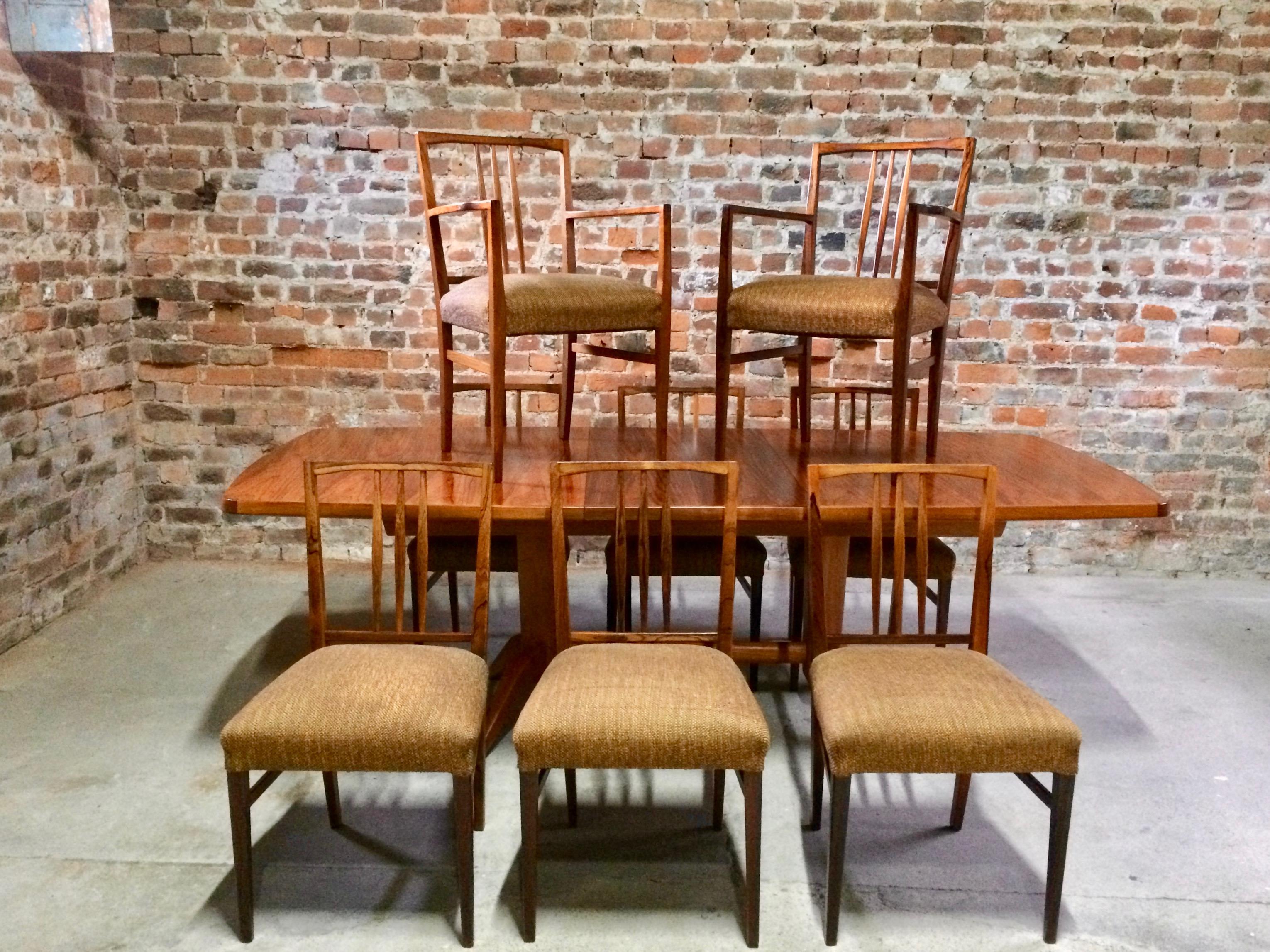 Mahogany Fabulous Gordon Russell Dining Table and Eight Chairs Rosewood Burford R818