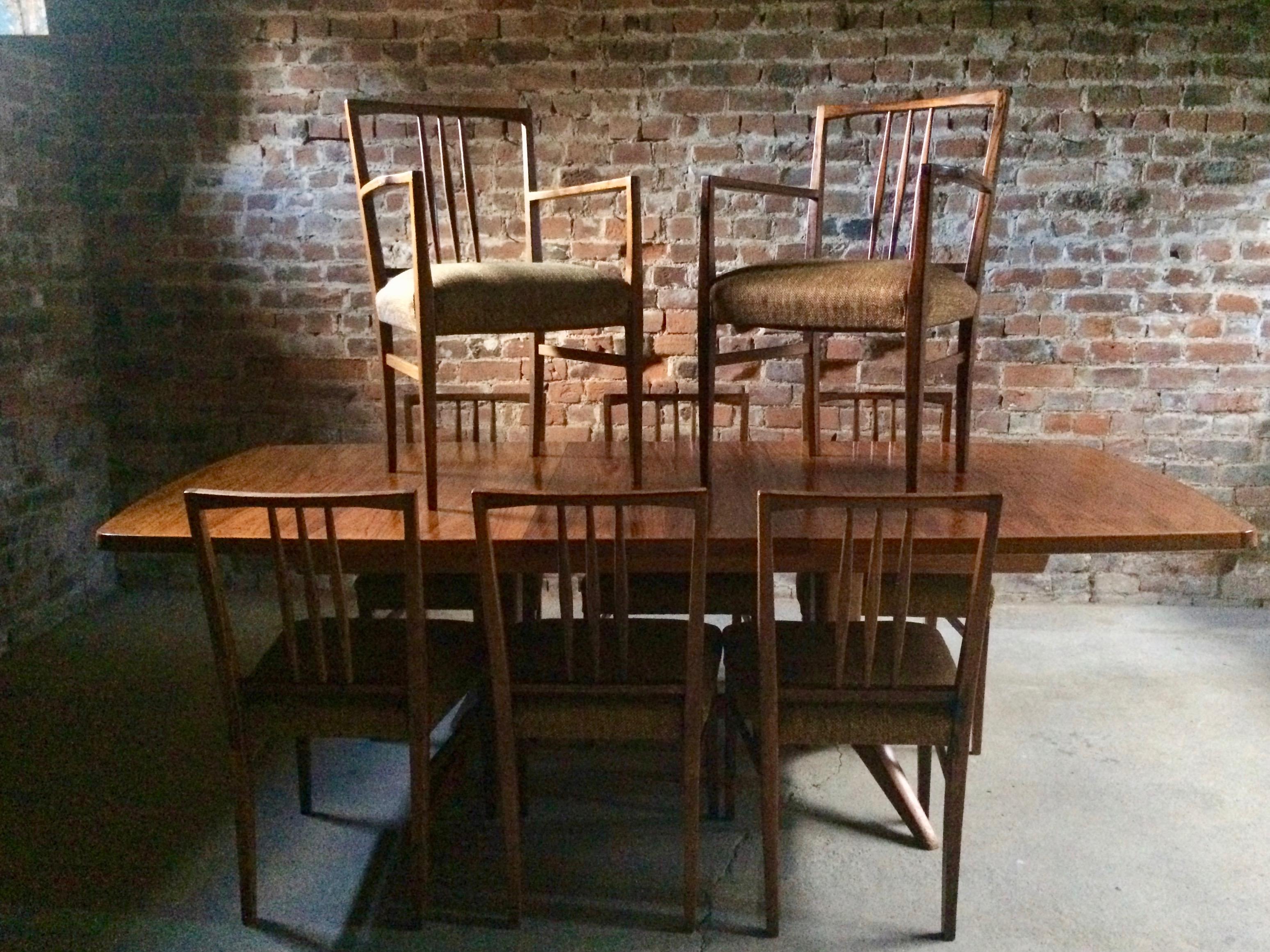 Fabulous Gordon Russell Dining Table and Eight Chairs Rosewood Burford R818 1