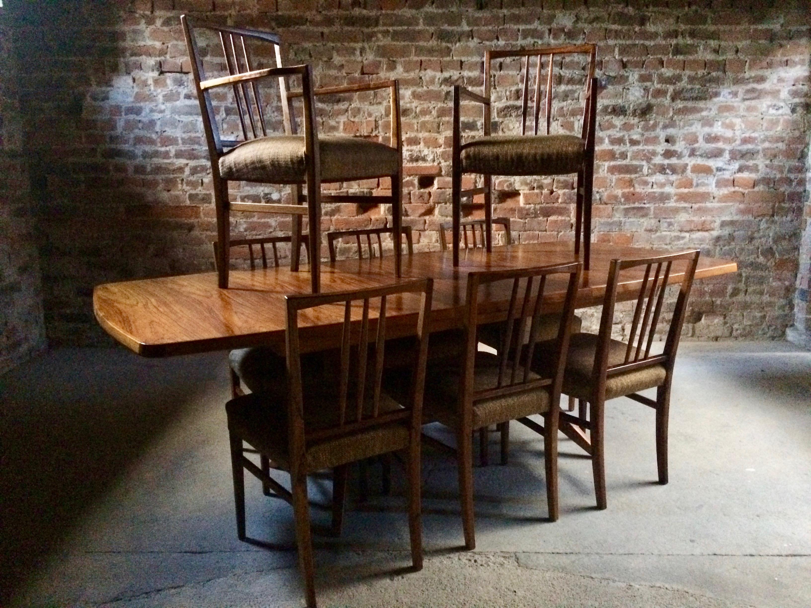 Fabulous Gordon Russell Dining Table and Eight Chairs Rosewood Burford R818 3