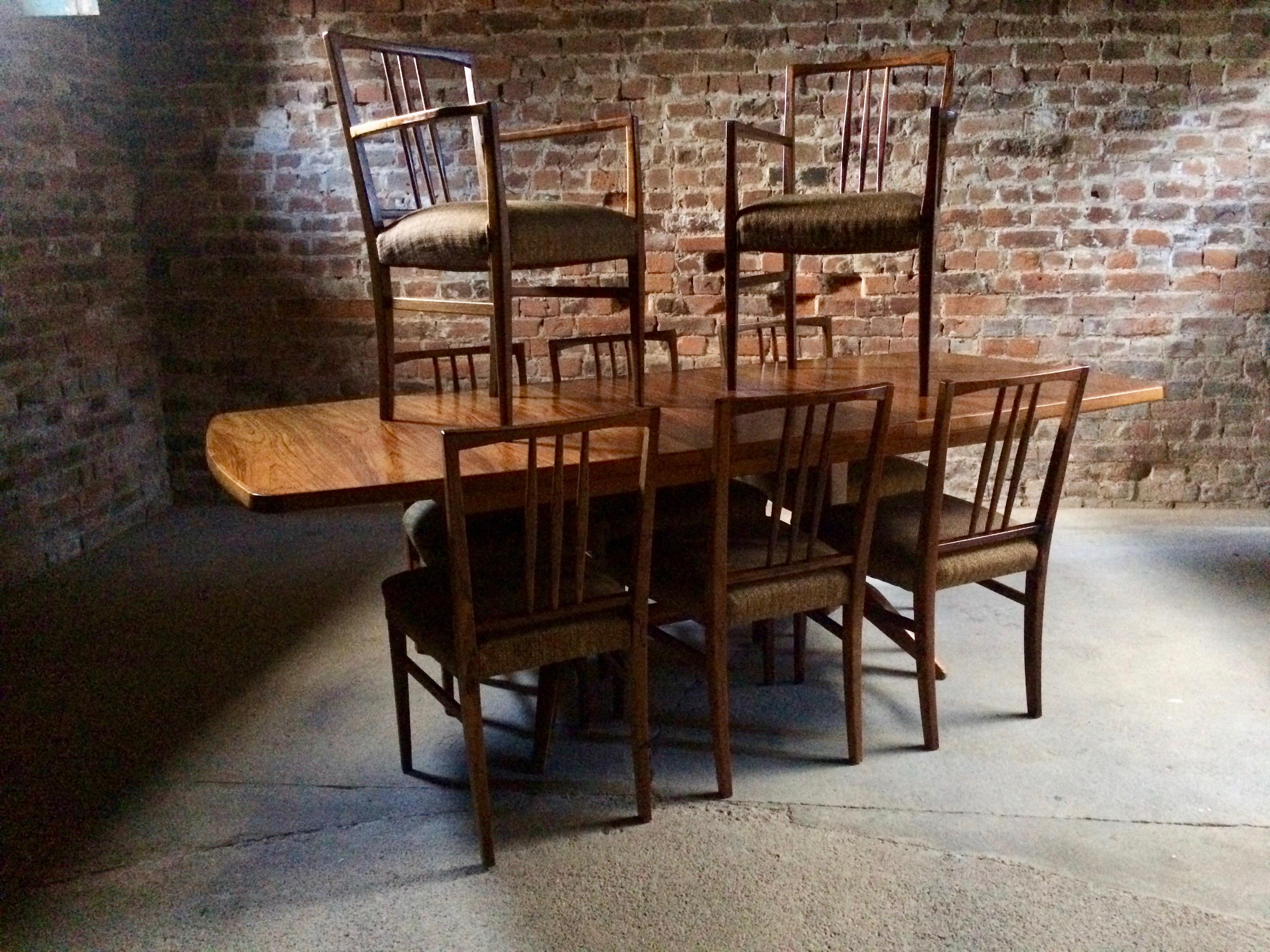 Fabulous Gordon Russell Dining Table and Eight Chairs Rosewood Burford R818 4