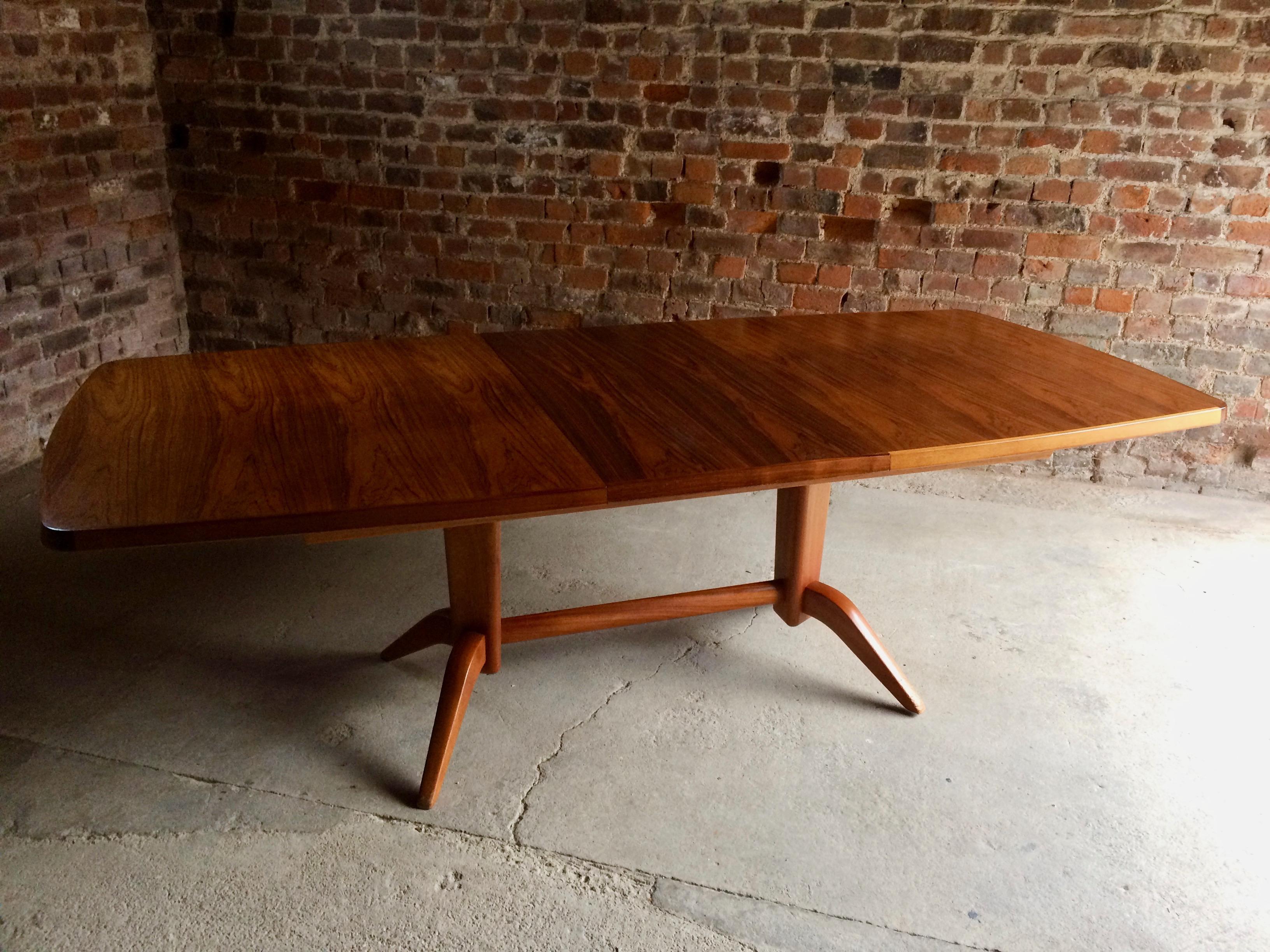 Mid-Century Modern Fabulous Gordon Russell Dining Table and Eight Chairs Rosewood Burford R818