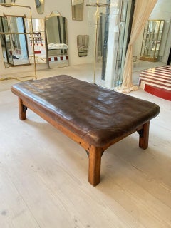 Fabulous Huge Vintage Leather Daybed/Coffee Table/Bench