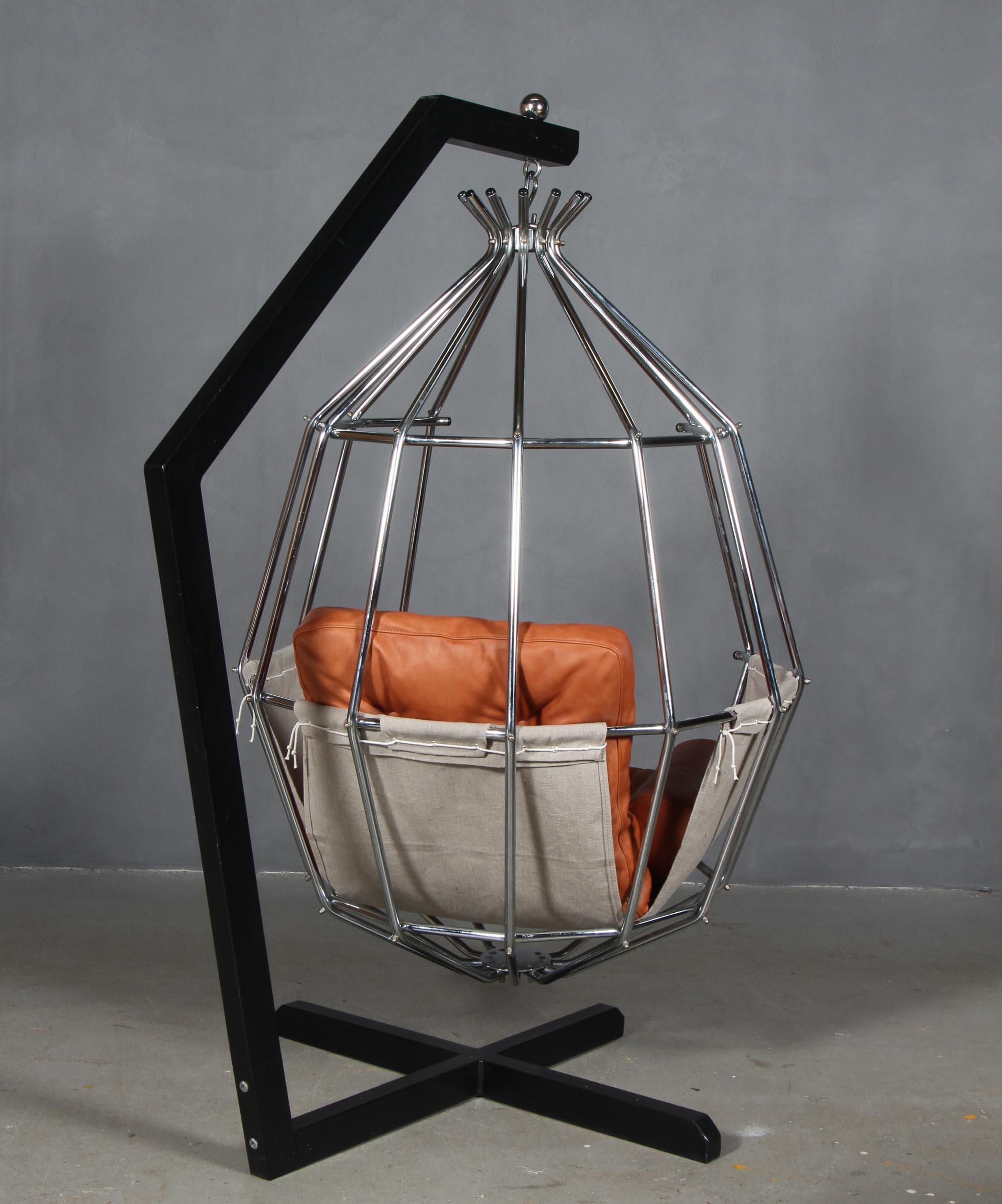 Late 20th Century Fabulous Ib Arberg Hanging Parrot Mid-Century Modern Birdcage Chair