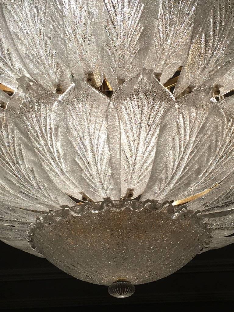 Fabulous Italian Murano Glass Ceiling Light or Flushmount In Excellent Condition For Sale In Rome, IT