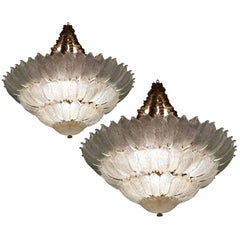 Favolosa lampada da soffitto o da incasso in vetro di Murano italiano