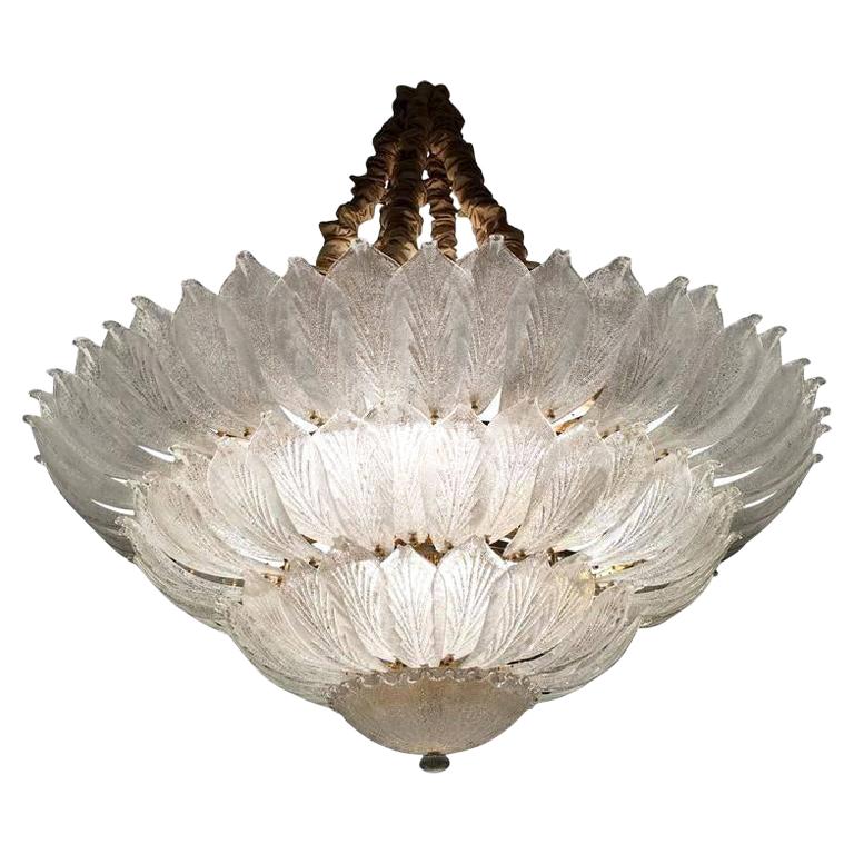 Fabulous Italian Murano Glass Ceiling Light or Flushmount For Sale