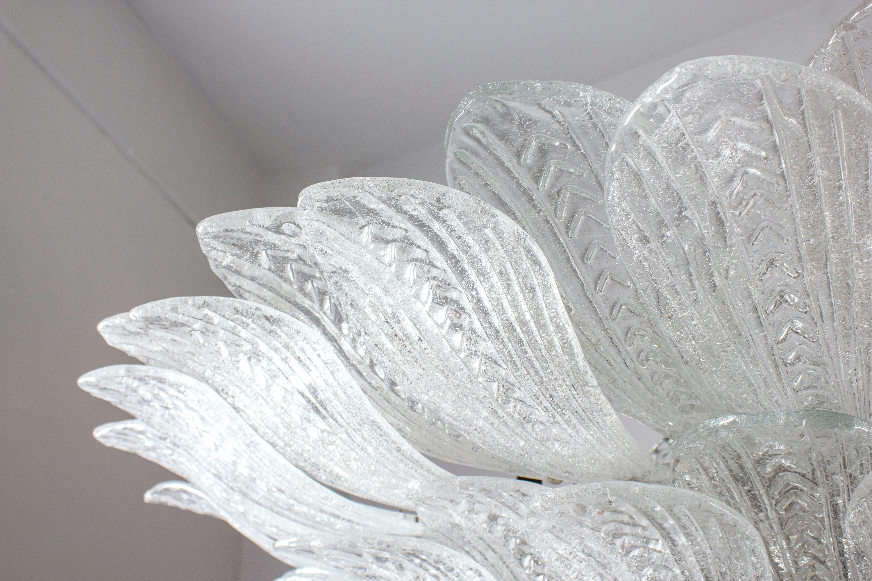 Fabulous Italian Murano Glass Monumental Ceiling Light or Flushmount For Sale 5
