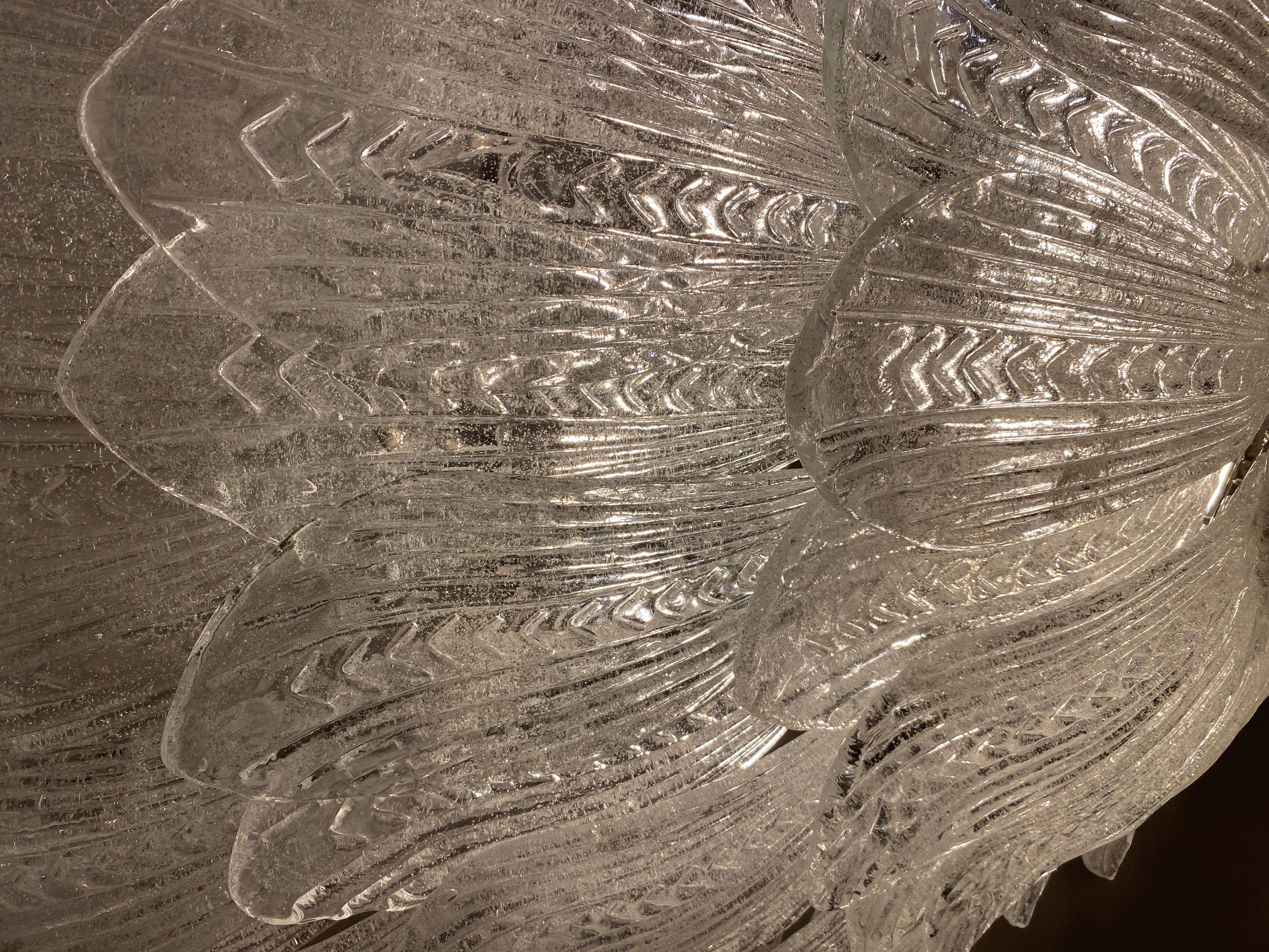 Late 20th Century Fabulous Italian Murano Glass Monumental Ceiling Light or Flushmount For Sale