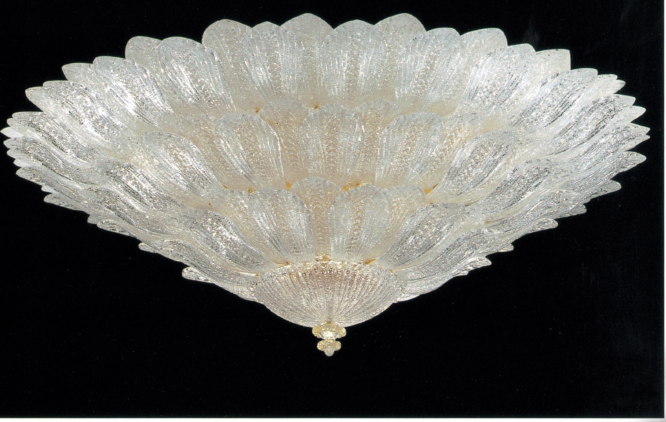 Fabulous Italian Murano Glass Monumental Ceiling Light or Flushmount For Sale 2