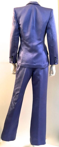 Vintage Lanvin Tuxedo Suit - Purple Silk