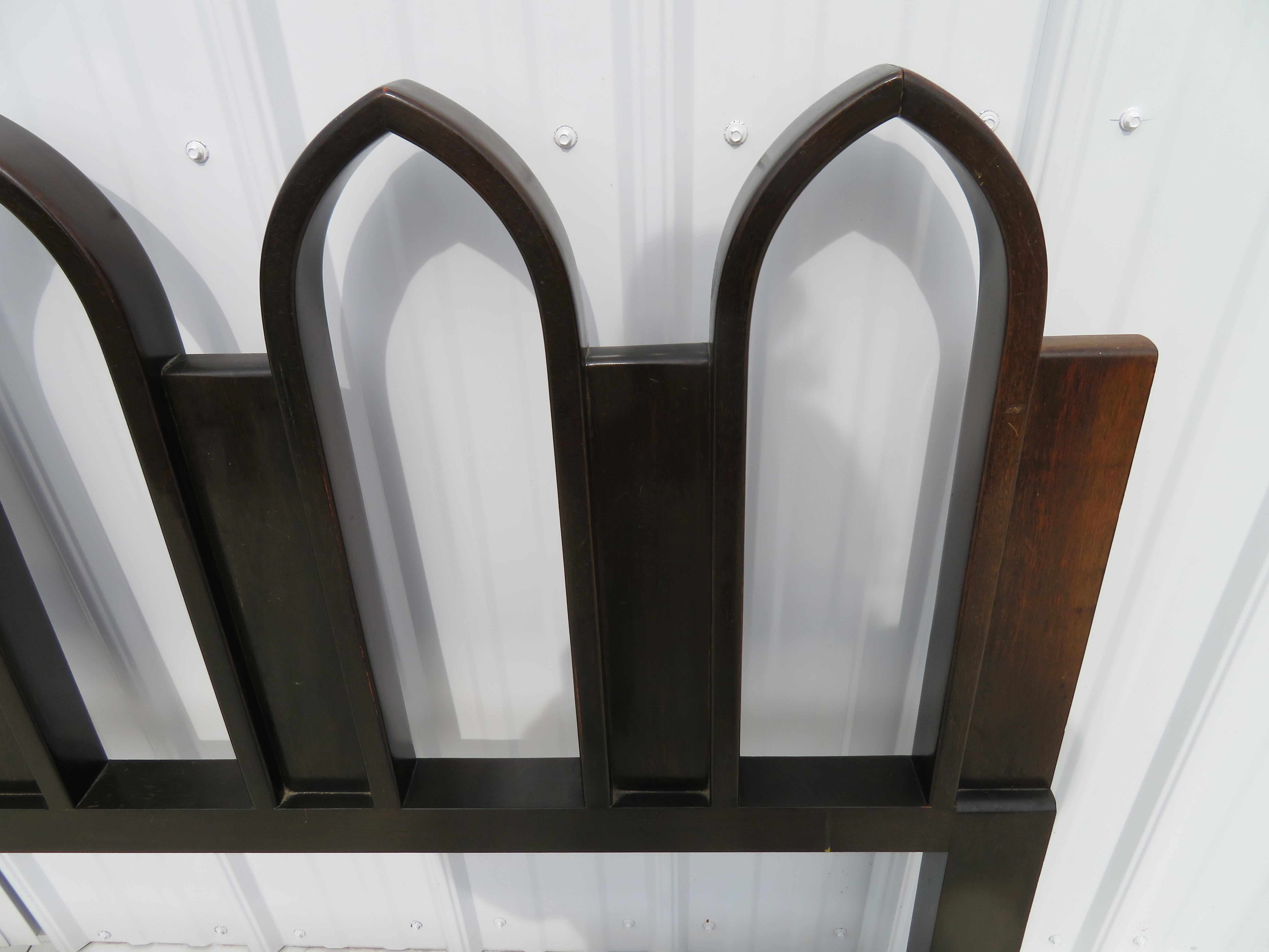 American Fabulous Kingsize Cathedral style Headboard by Harvey Probber Mid-Century Modern For Sale
