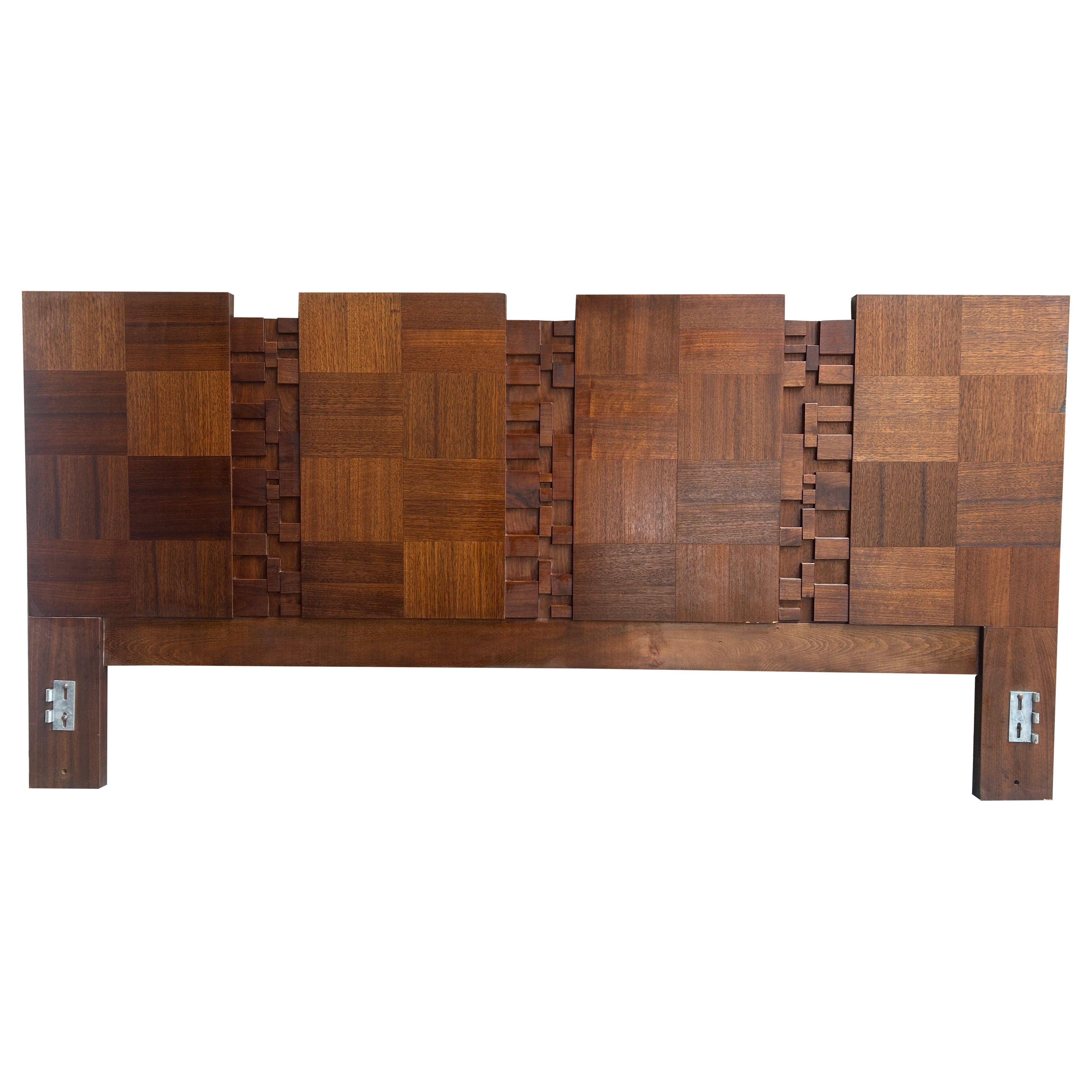 Fabulous Lane Staccato Brutalist Kingsize Headboard Mid-Century Modern