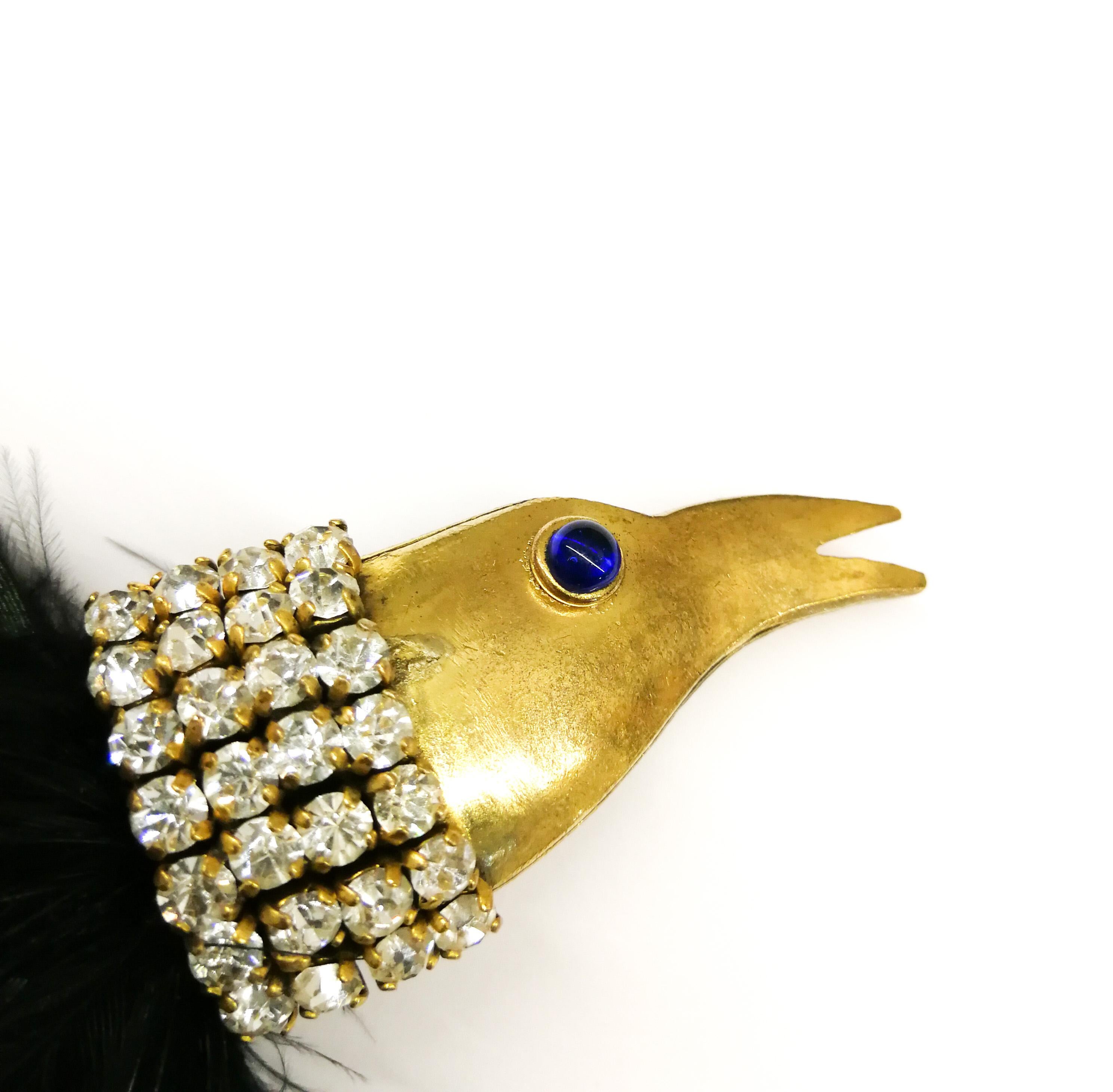 Fabulous large 'Bird of Paradise' earrings, Isabel Canovas, 1980s 6