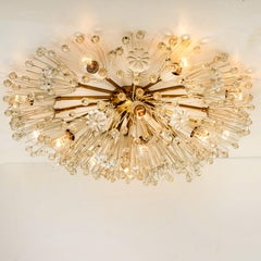 Fabulous Large Emil Stejnar Snowball Orbit Sputnik Flushmount, Austria, 1950s