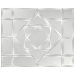 Fabulous Large Faceted Bevelled Mirror
