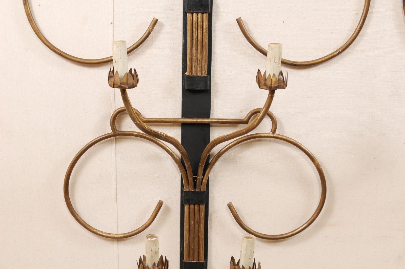 Fabulous Large Scale French Art Deco Sconces from the Mid-20th Century 1