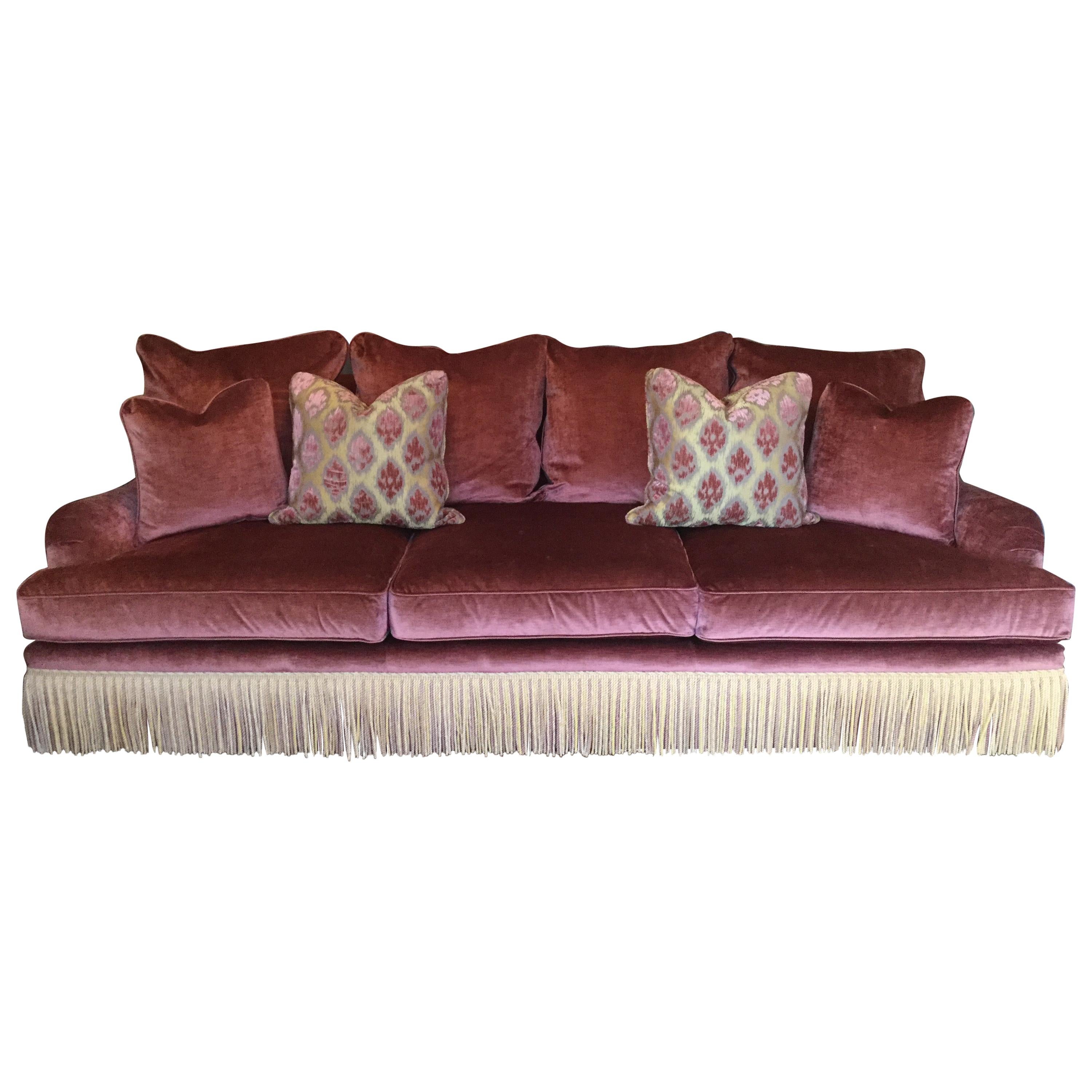 Fabulous Lavish Pink Velvet Sofa