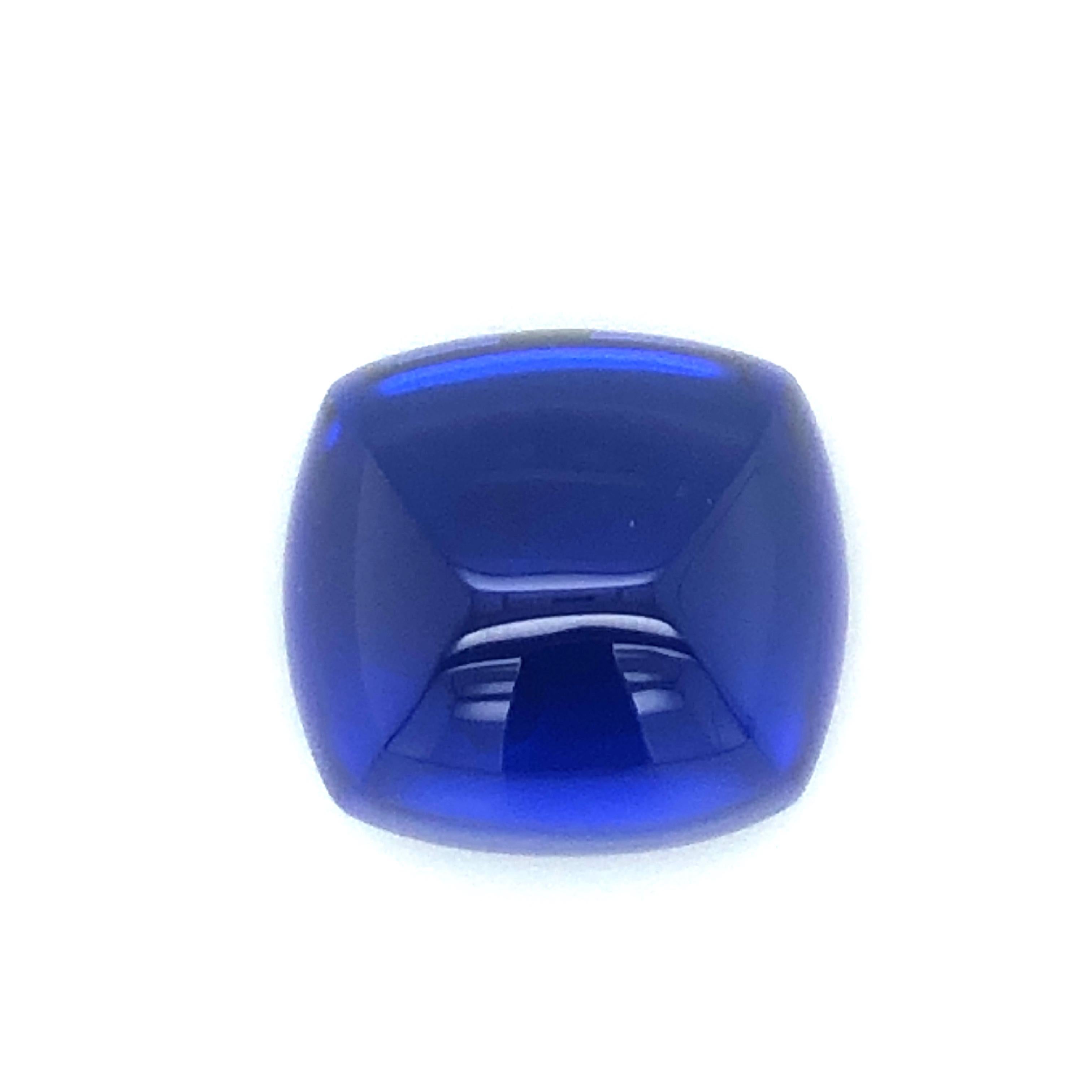 Fabulous Loose Sugarloaf Cabochon Tanzanite of 26.20 Ct For Sale 4