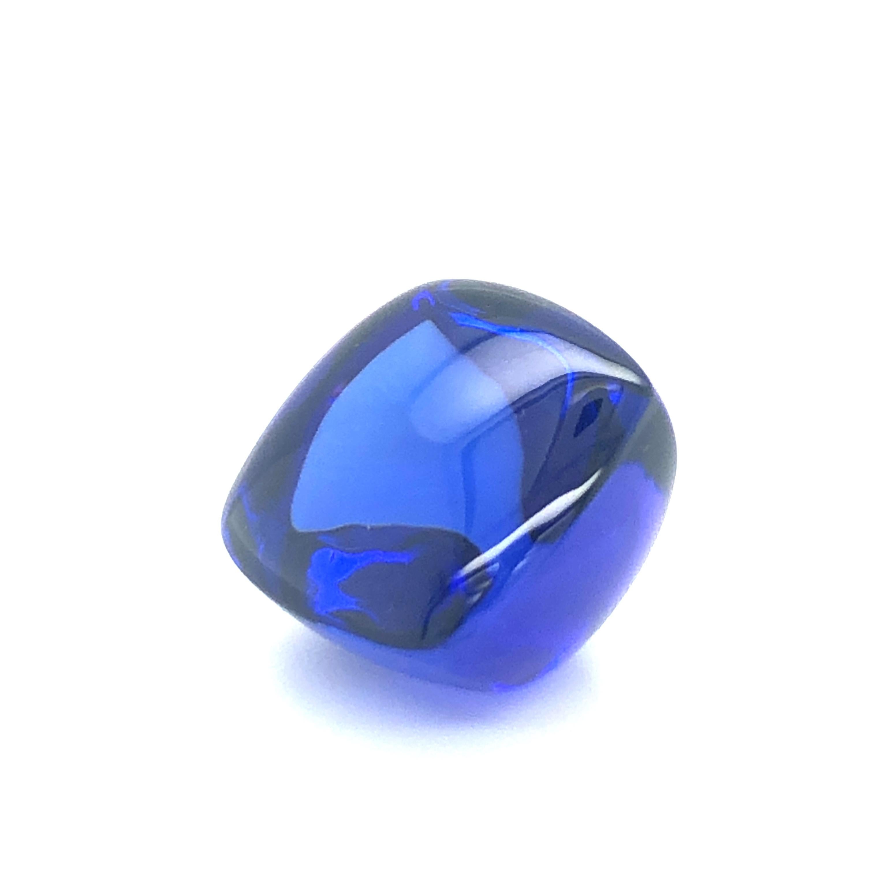 Fabulous Loose Sugarloaf Cabochon Tanzanite of 26.20 Ct For Sale 5