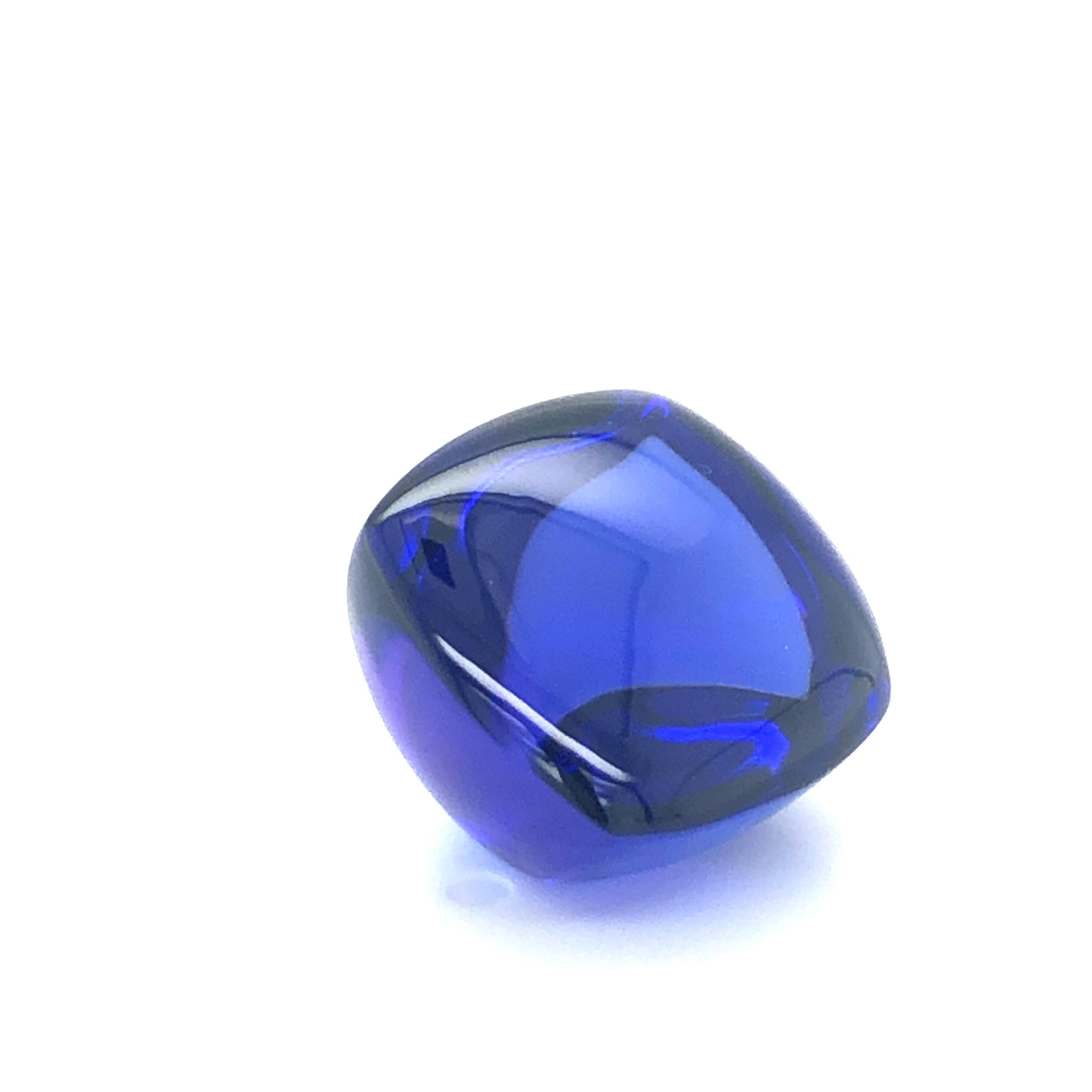 Fabulous Loose Sugarloaf Cabochon Tanzanite of 26.20 Ct For Sale 6