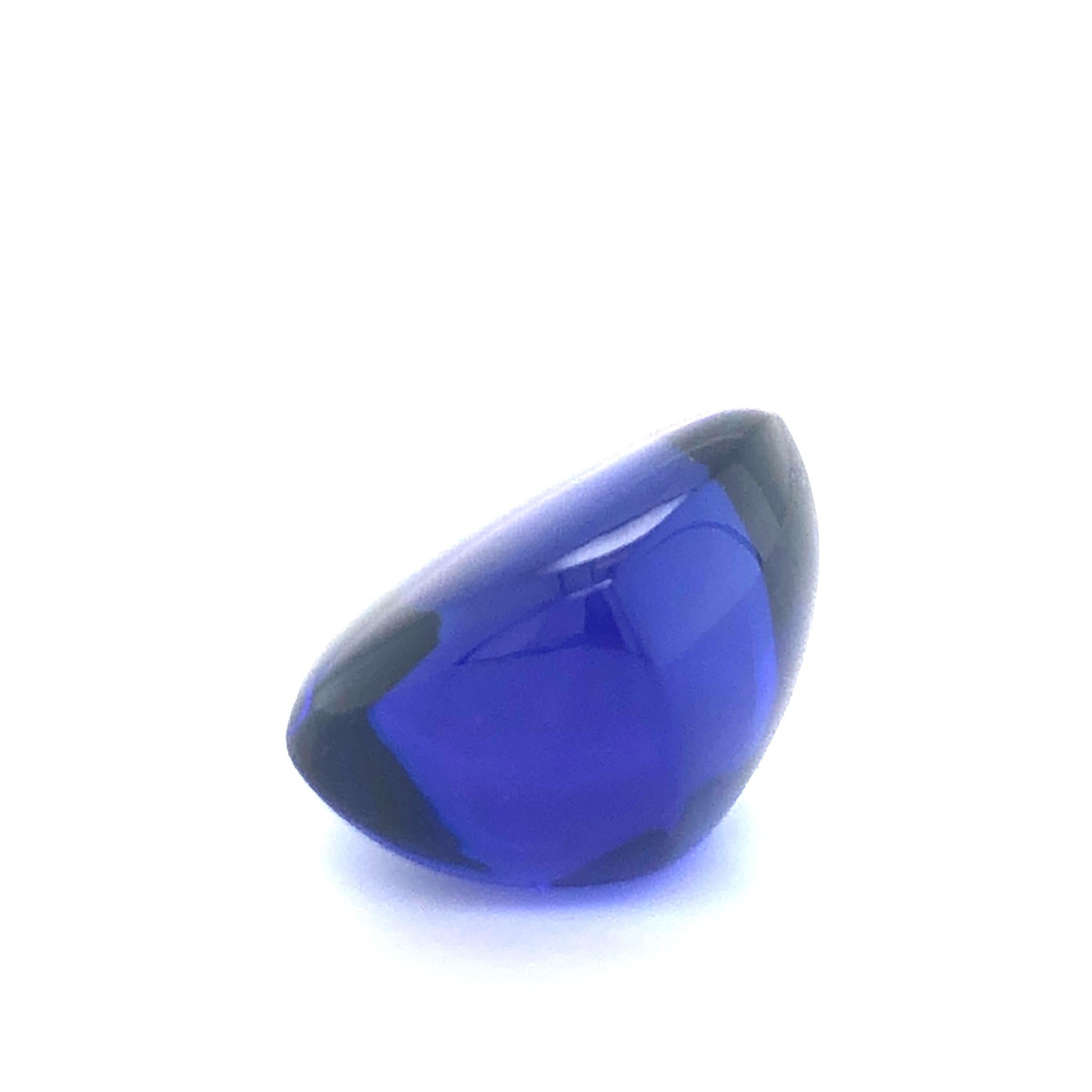 Fabulous Loose Sugarloaf Cabochon Tanzanite of 26.20 Ct For Sale 7