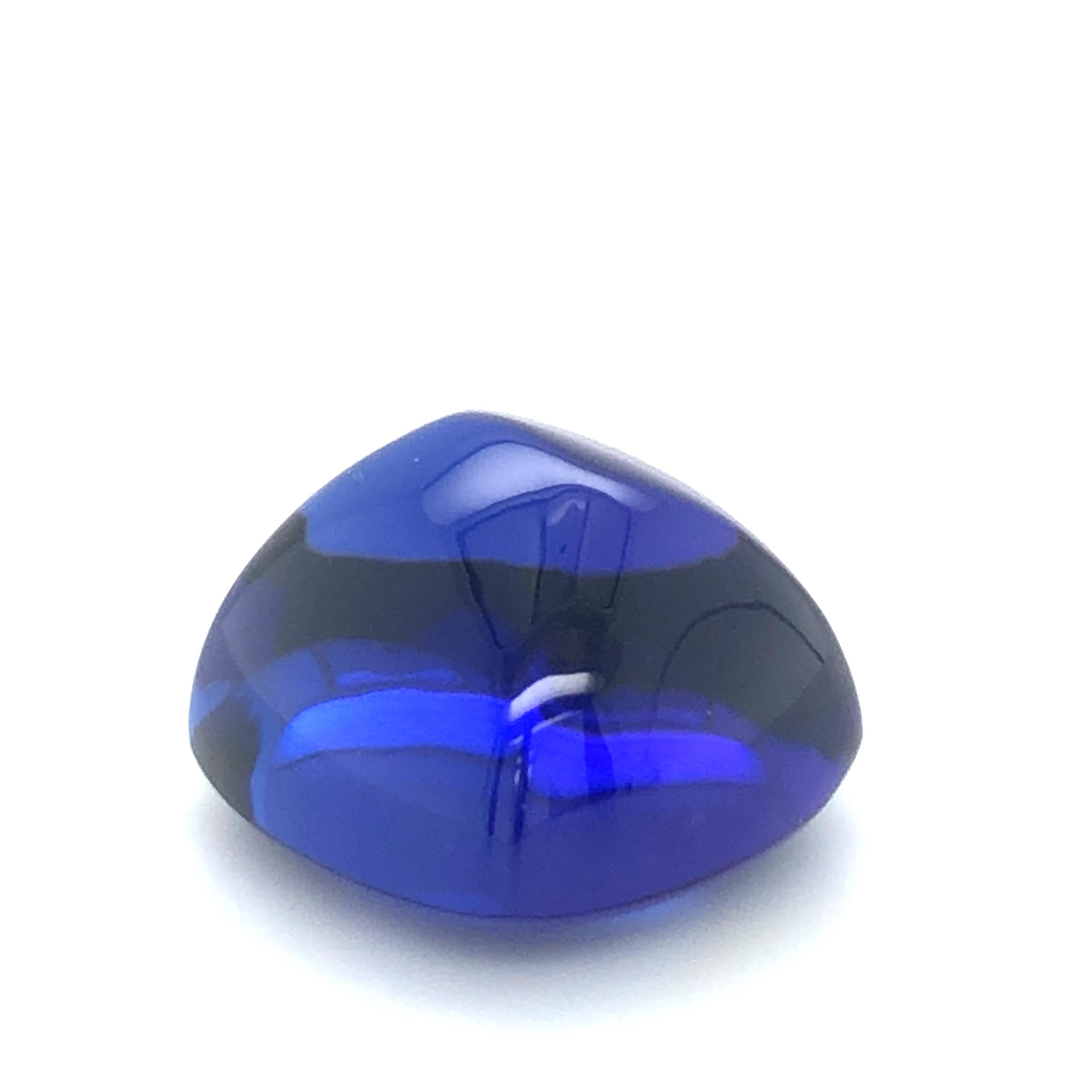 Fabulous Loose Sugarloaf Cabochon Tanzanite of 26.20 Ct For Sale 2
