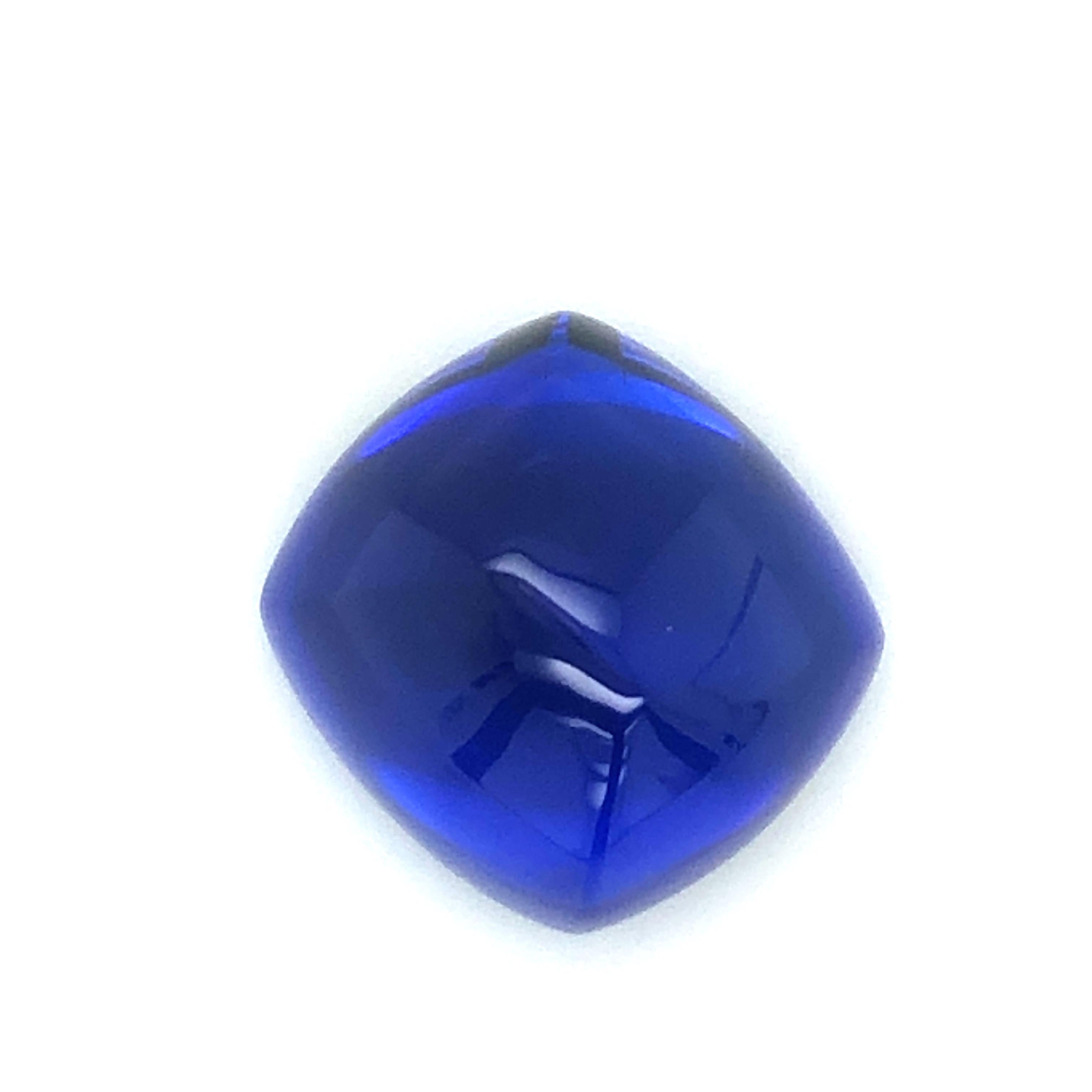 Fabulous Loose Sugarloaf Cabochon Tanzanite of 26.20 Ct For Sale 3