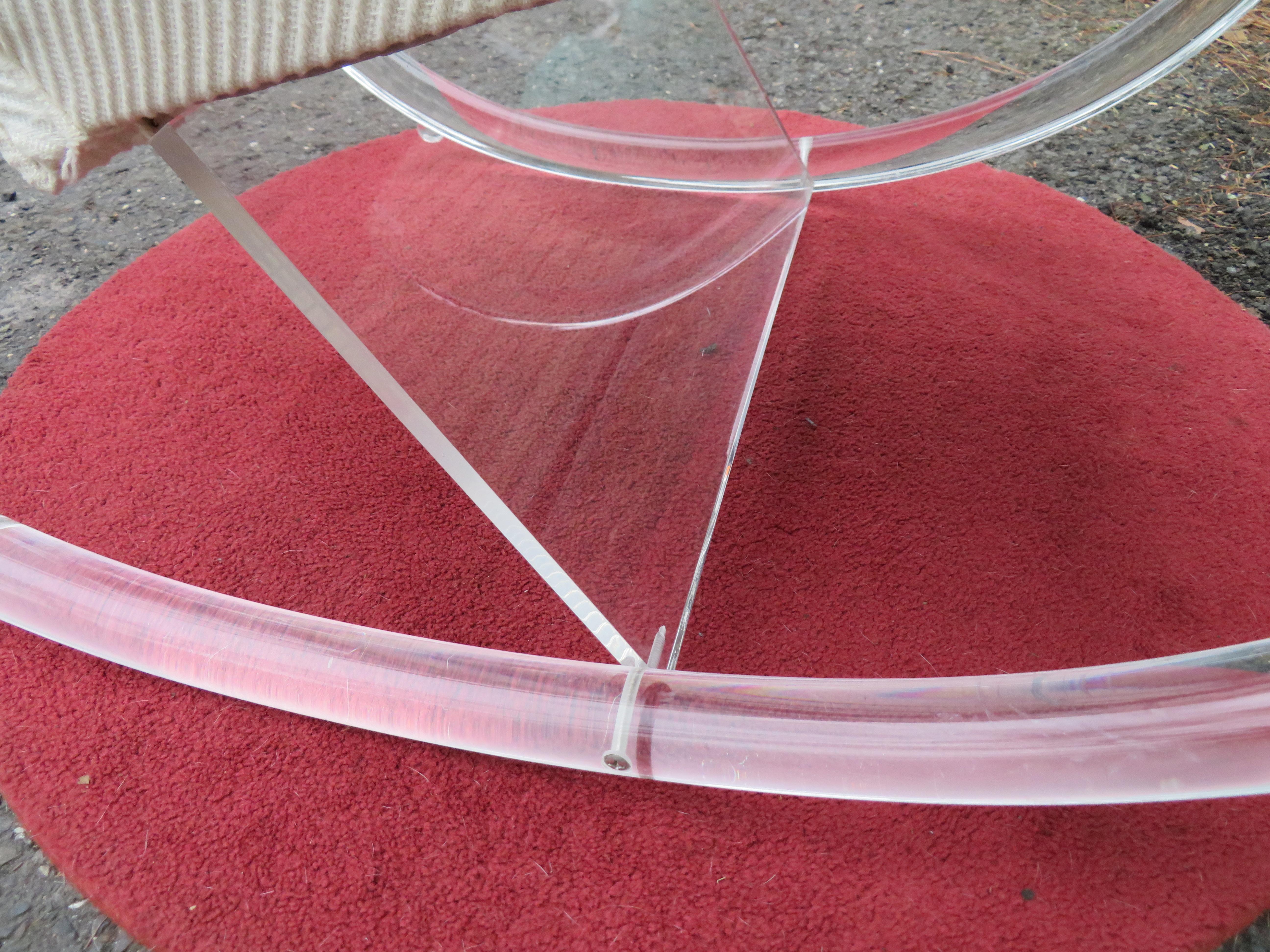 Fabulous Lucite Rocking Chair by Charles Hollis Jones For Sale 4