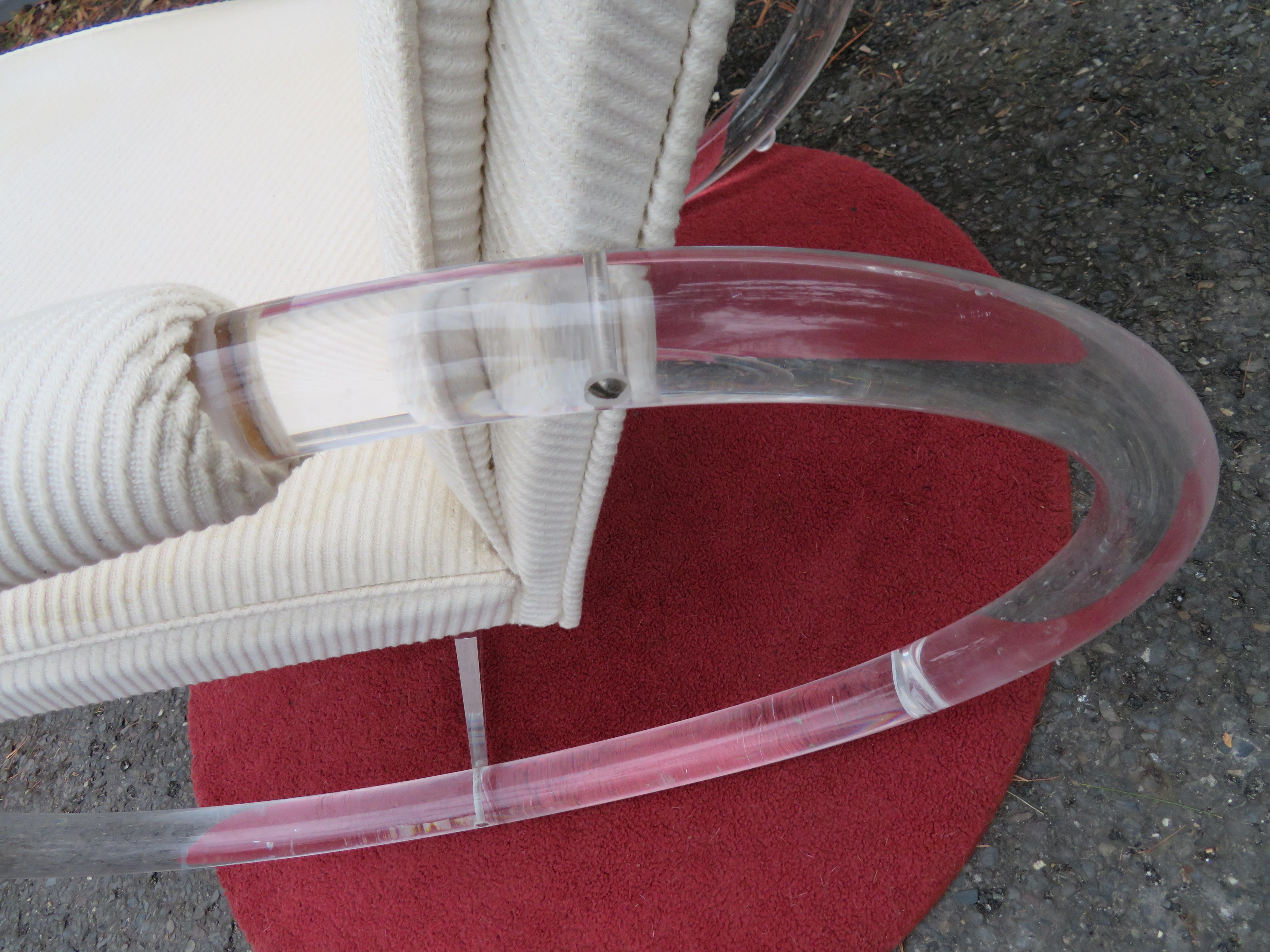 American Fabulous Lucite Rocking Chair by Charles Hollis Jones For Sale
