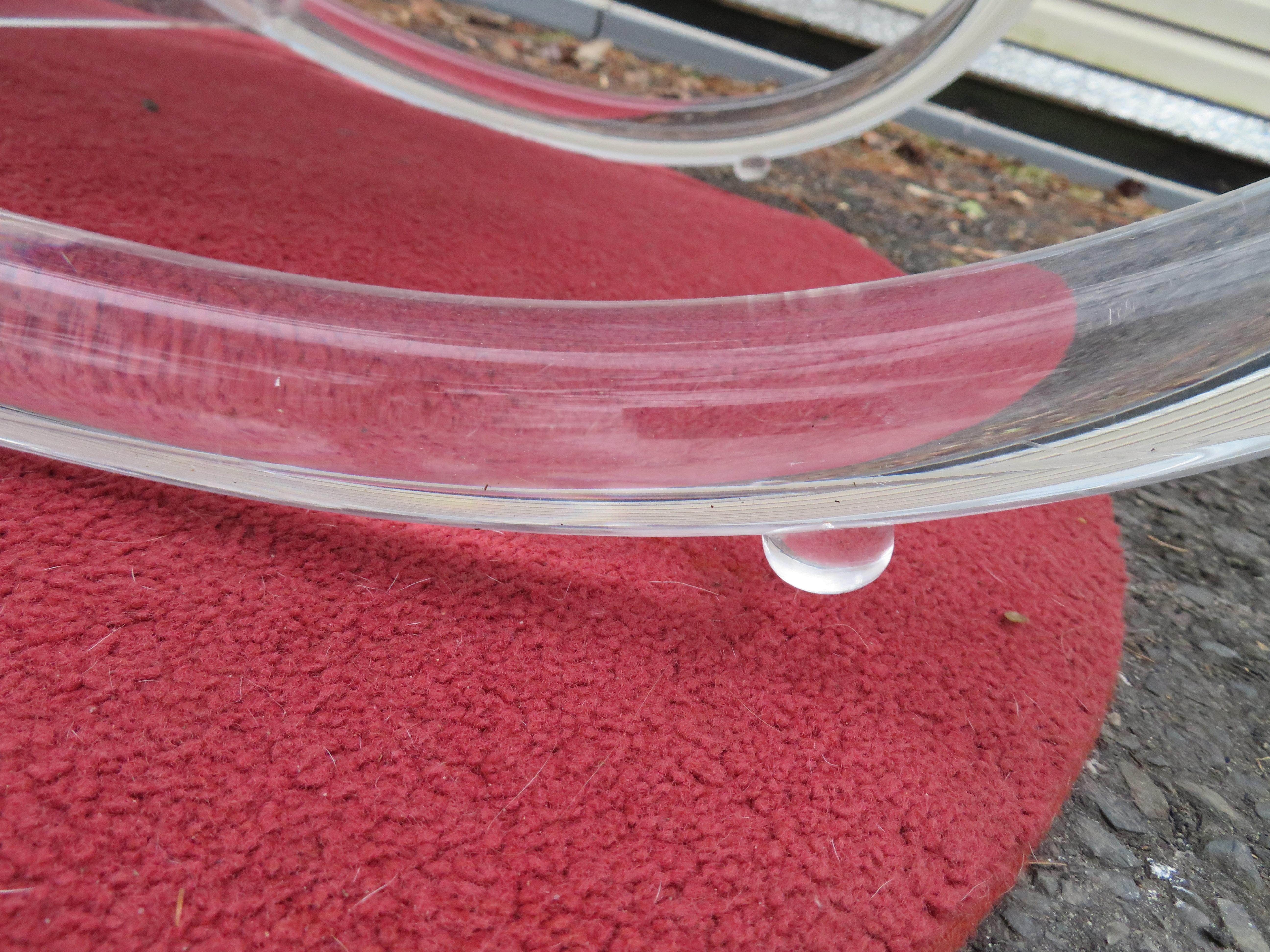 Fabulous Lucite Rocking Chair by Charles Hollis Jones In Good Condition For Sale In Pemberton, NJ