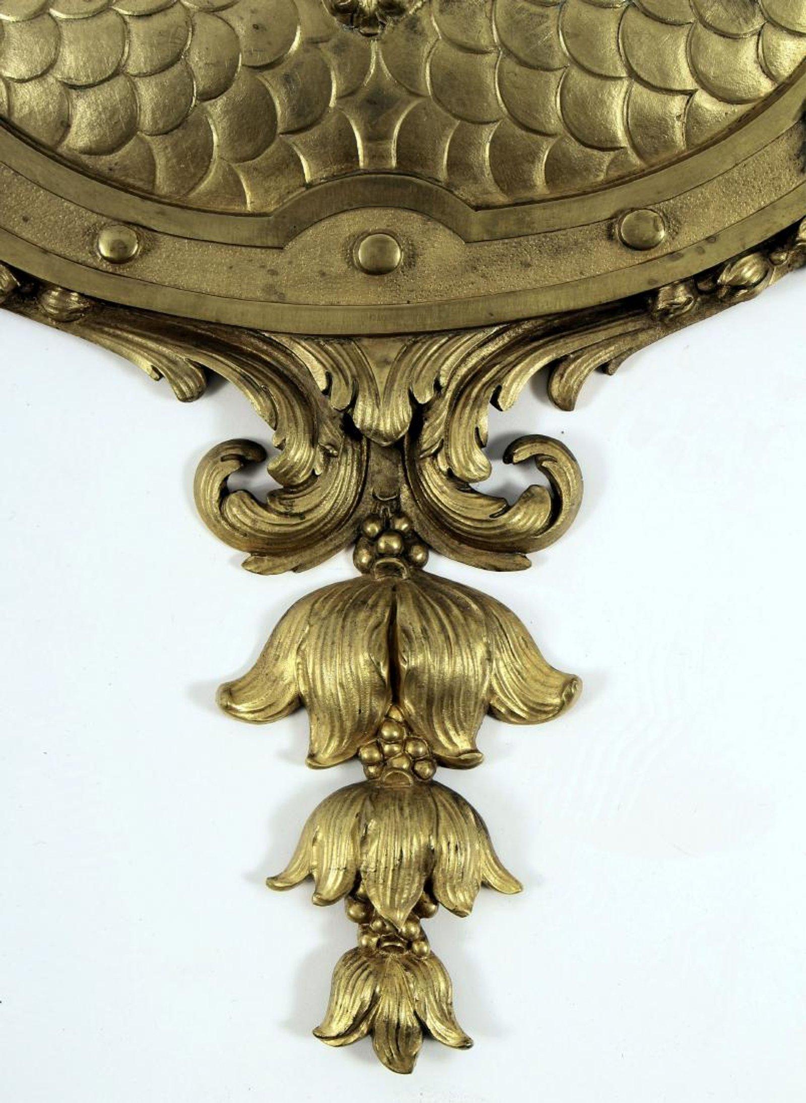19th Century Fabulous, Massive Pair of Louis XIV Style Doré Bronze Sconces with Lions