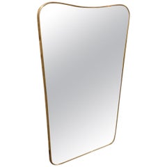 Fabulous Midcentury Italian Brass Mirror-Possible Pair