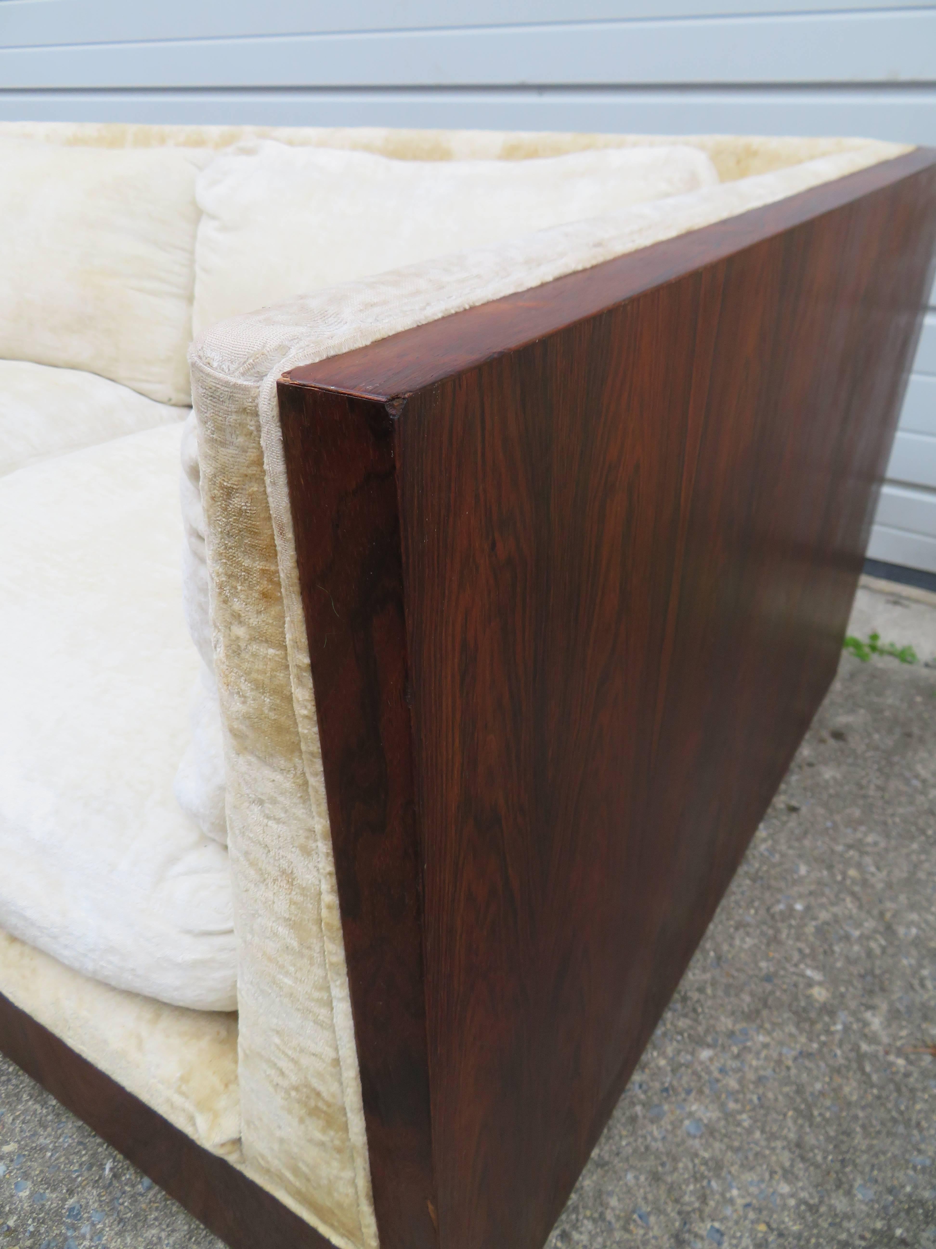 Upholstery Fabulous Milo Baughman Rosewood Case Sofa Mid-Century Modern