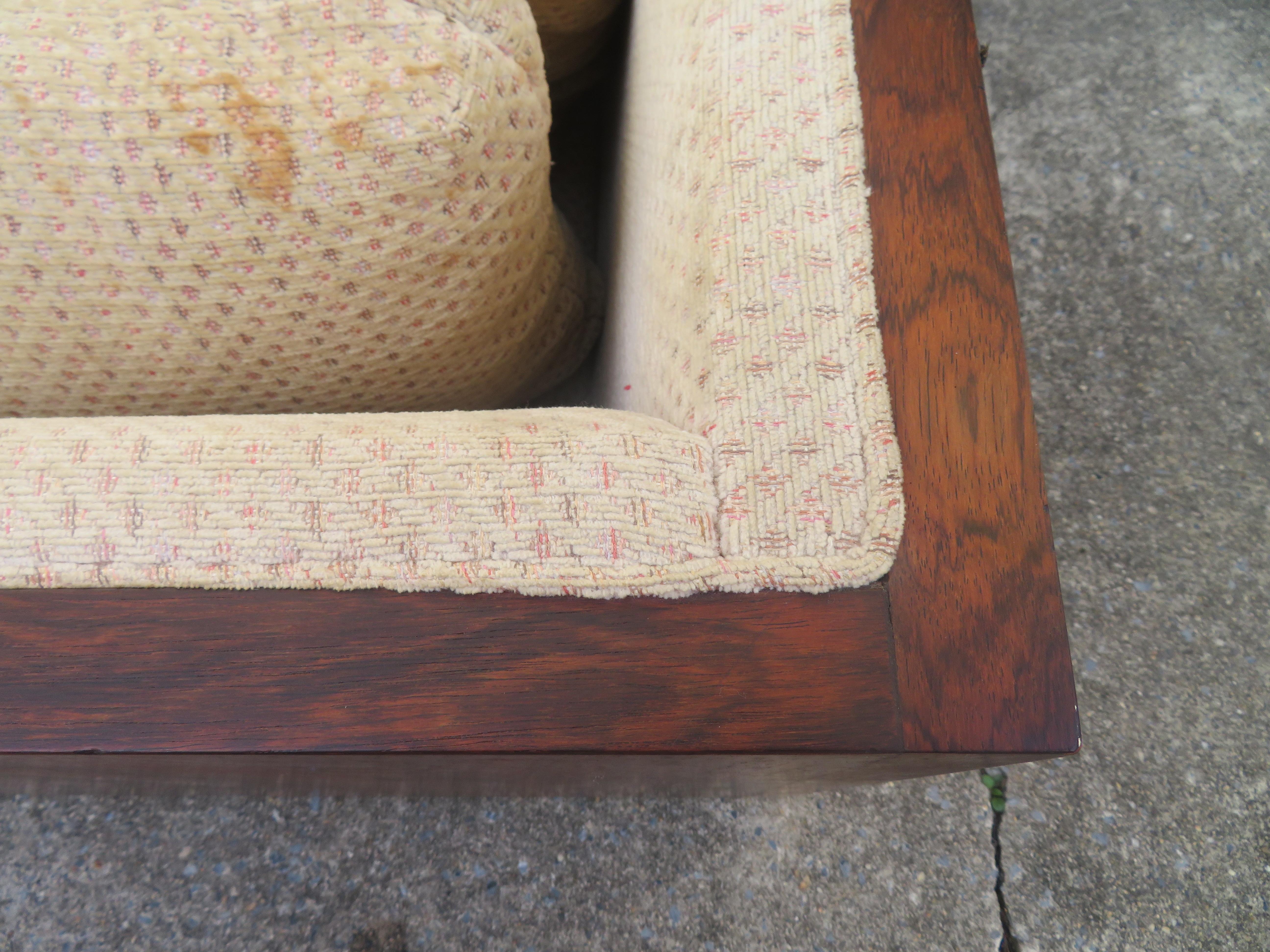 Upholstery Fabulous Milo Baughman Rosewood Case Sofa Mid-Century Modern