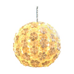 Fabulous Murano Glass and Brass Flower Chandelier