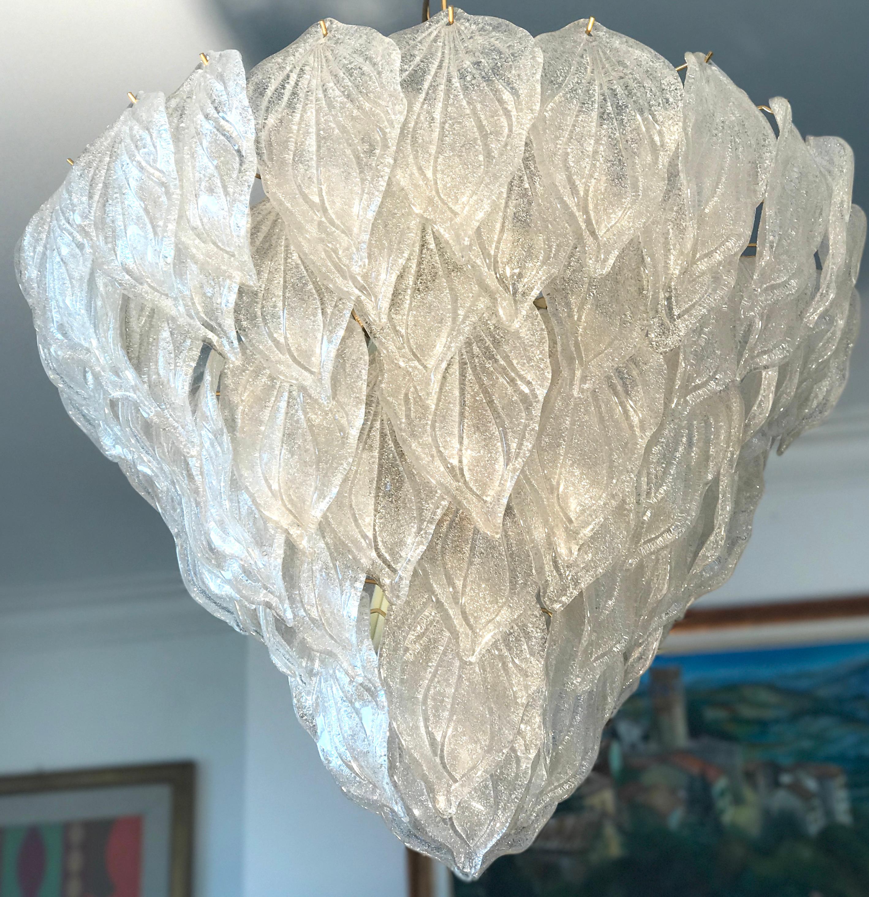 20th Century Fabulous Murano Glass Polar Chandelier, 1970s