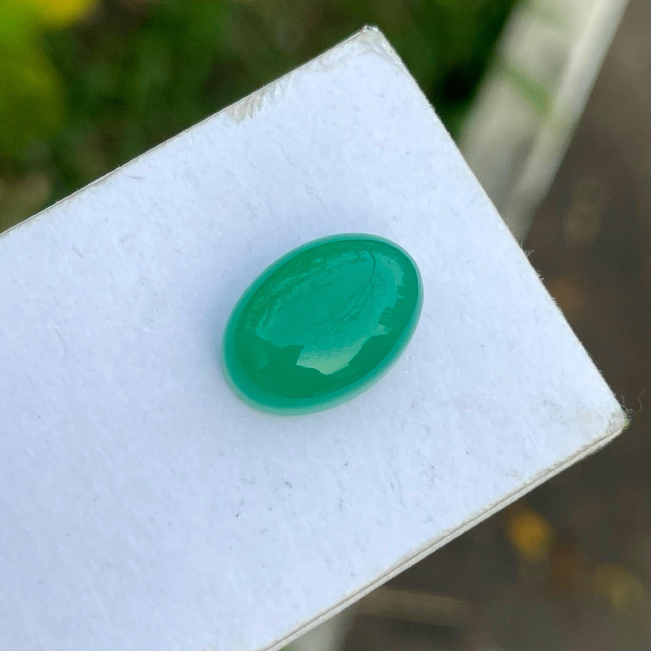 Fabulous Natural Green Agate Gemstone, available for sale at wholesale price, natural high-quality 6.80 carats flawless Diaphaneity Translucent, certified Agate from India.

Product Information:
GEMSTONE NAME: Fabulous Natural Green Agate