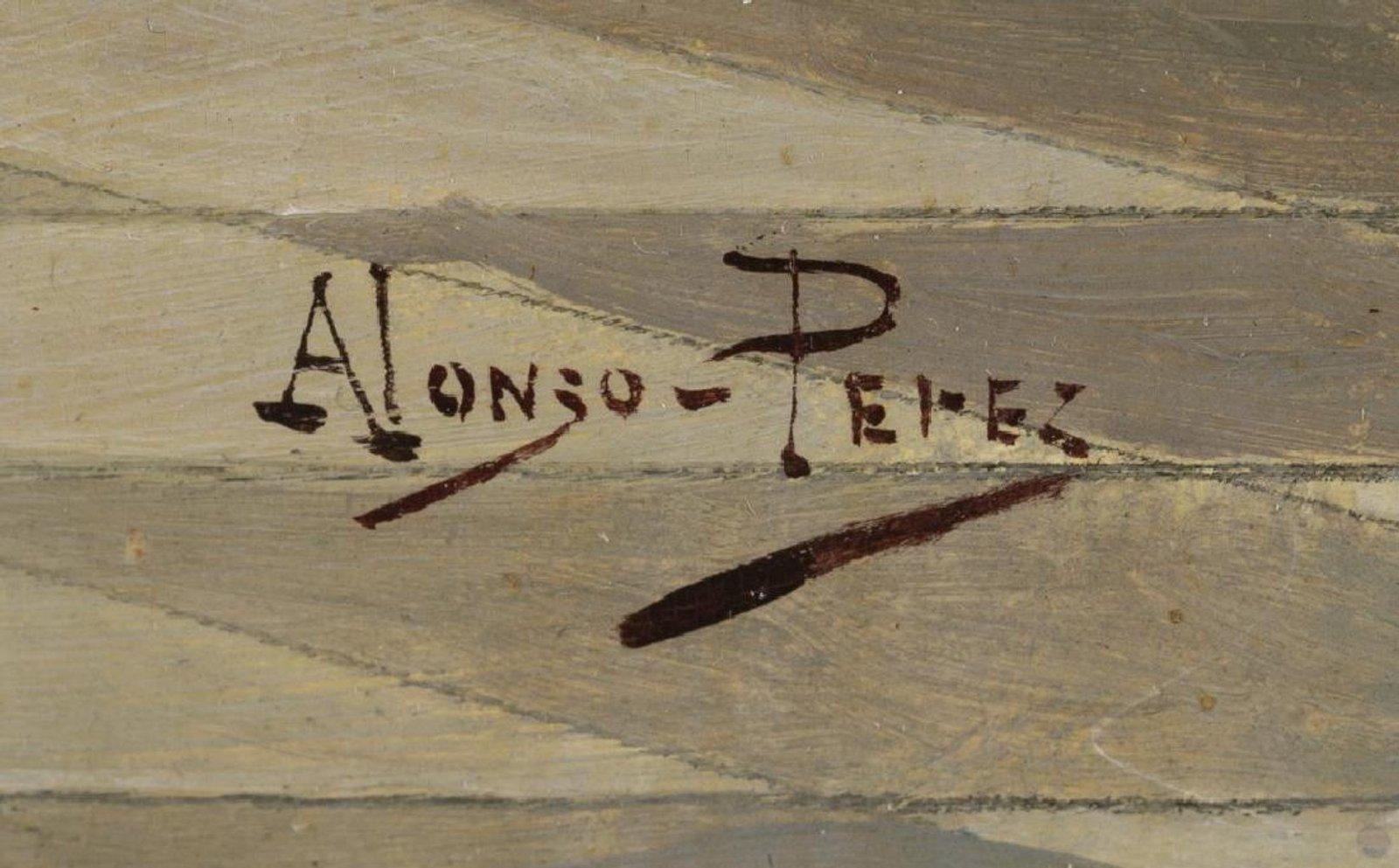 Fabelhaftes Öl auf Tafel, das ein Musikkonzert des achtzehnten Jahrhunderts darstellt Alonso Perez (19. Jahrhundert) im Angebot
