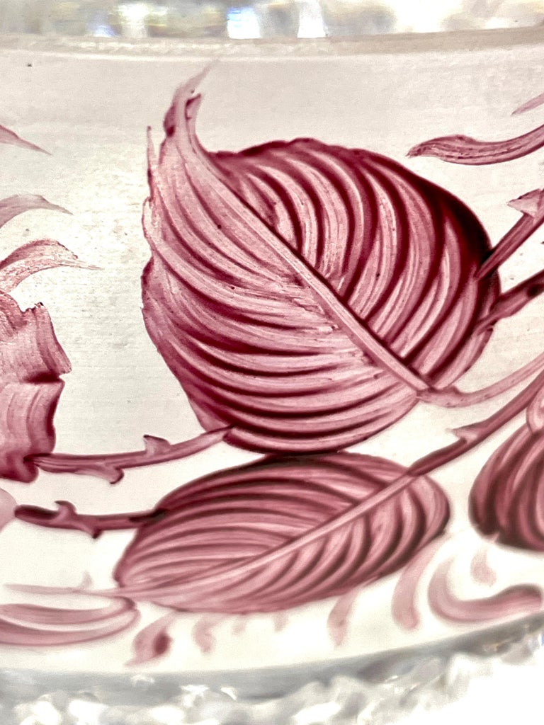 Fabulous Old Austrian Moser-Style Hand Cut and Hand Painted Crystal ...