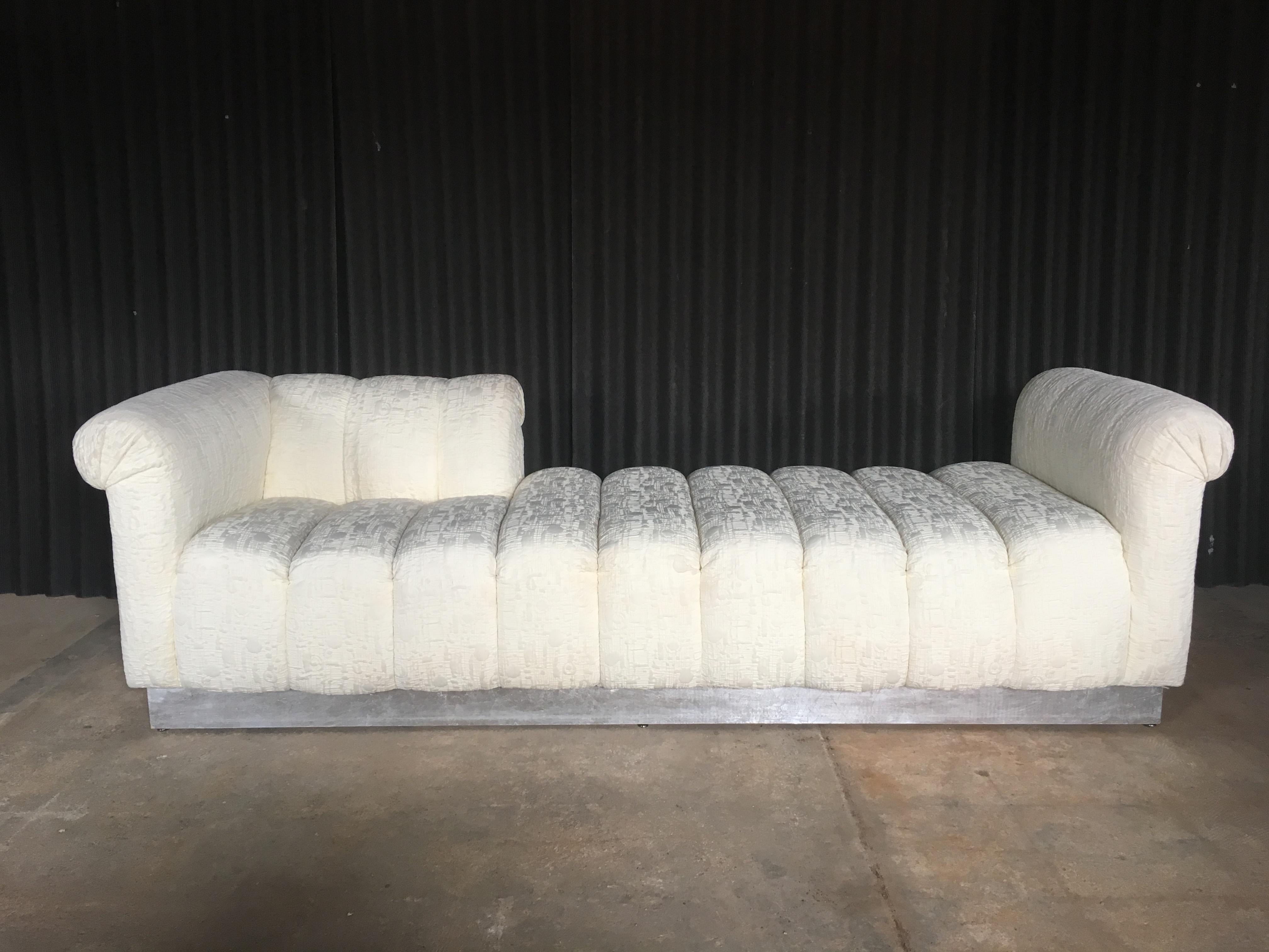 Fabulous Over-Sized Channel Tufted Chaise or Lounge Fainting Couch 6