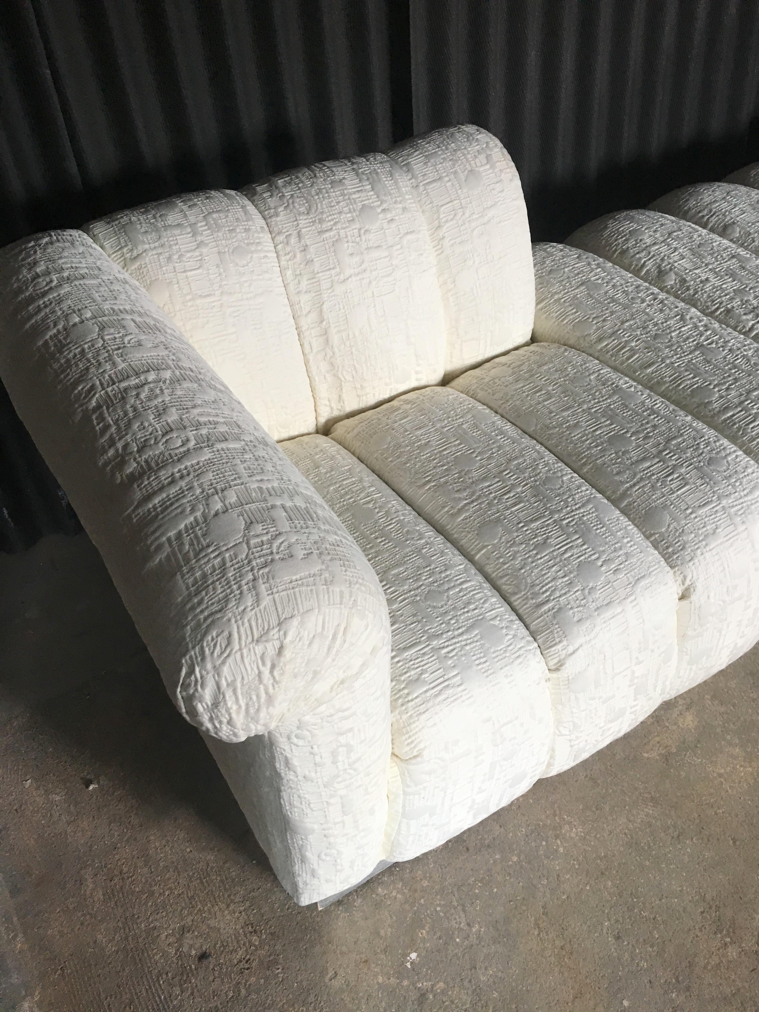 American Fabulous Over-Sized Channel Tufted Chaise or Lounge Fainting Couch