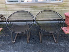 Fabulous Pair 50s Tempestini Salterini Cantilever Patio Radar Lounge Chairs