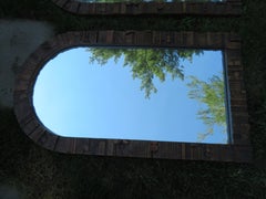 Fabulous Pair of Brutalist Arched Pueblo by Lane Mirrors Mid-Century Modern